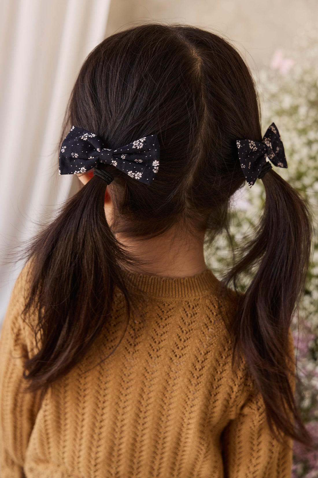 Organic Cotton Desiree Bow - Maisie Navy Childrens Bow from Jamie Kay Australia