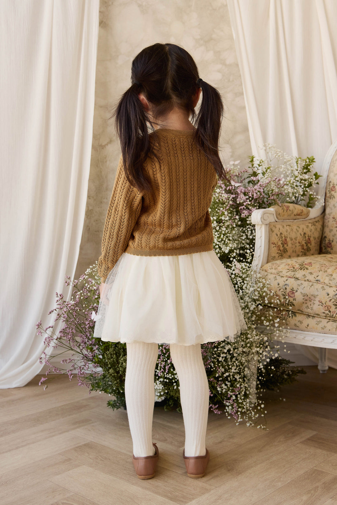 Maxine Knitted Cardigan - Antique Bronze Childrens Cardigan from Jamie Kay Australia