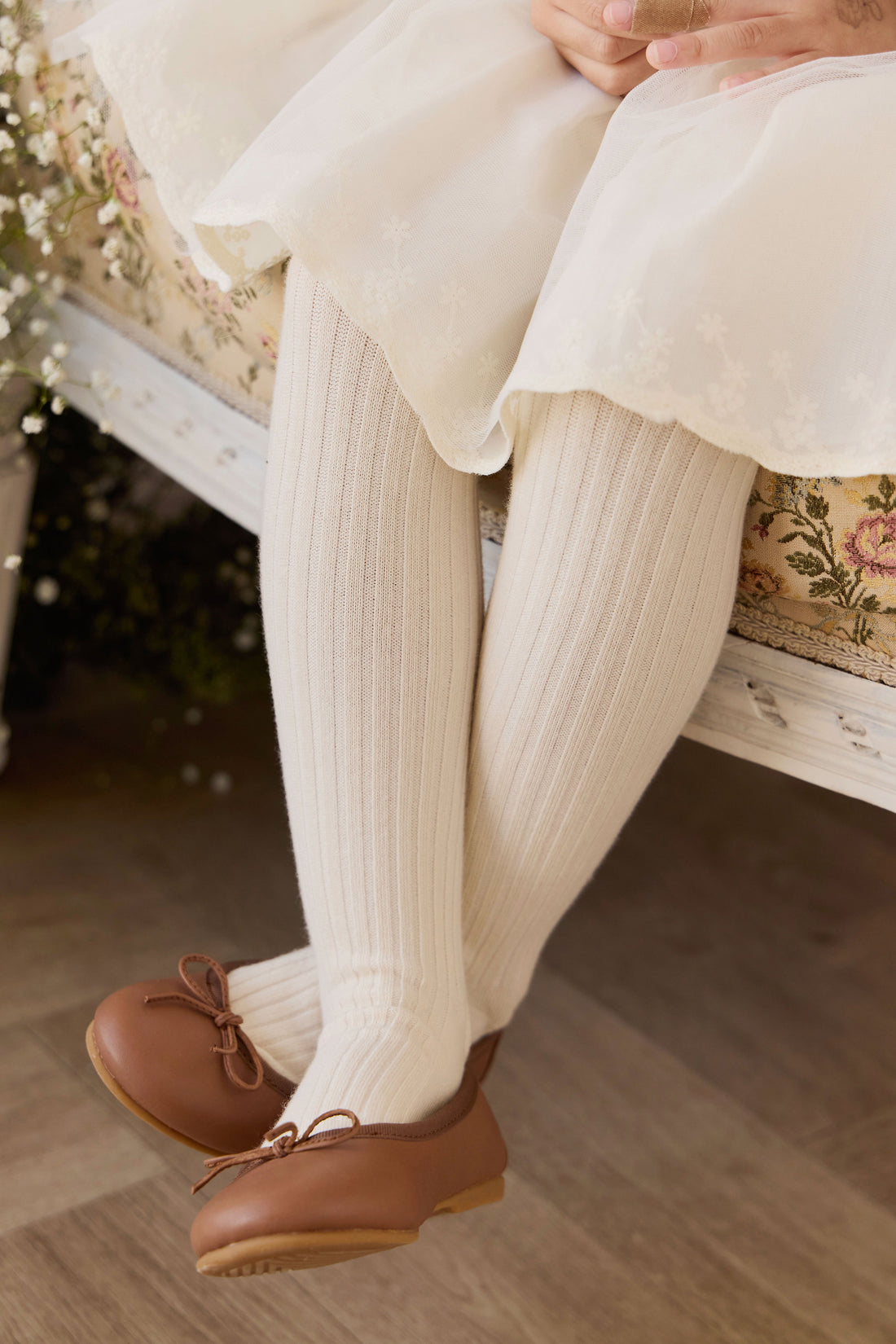 Zuri Ballet Flat - Tan Childrens Footwear from Jamie Kay Australia