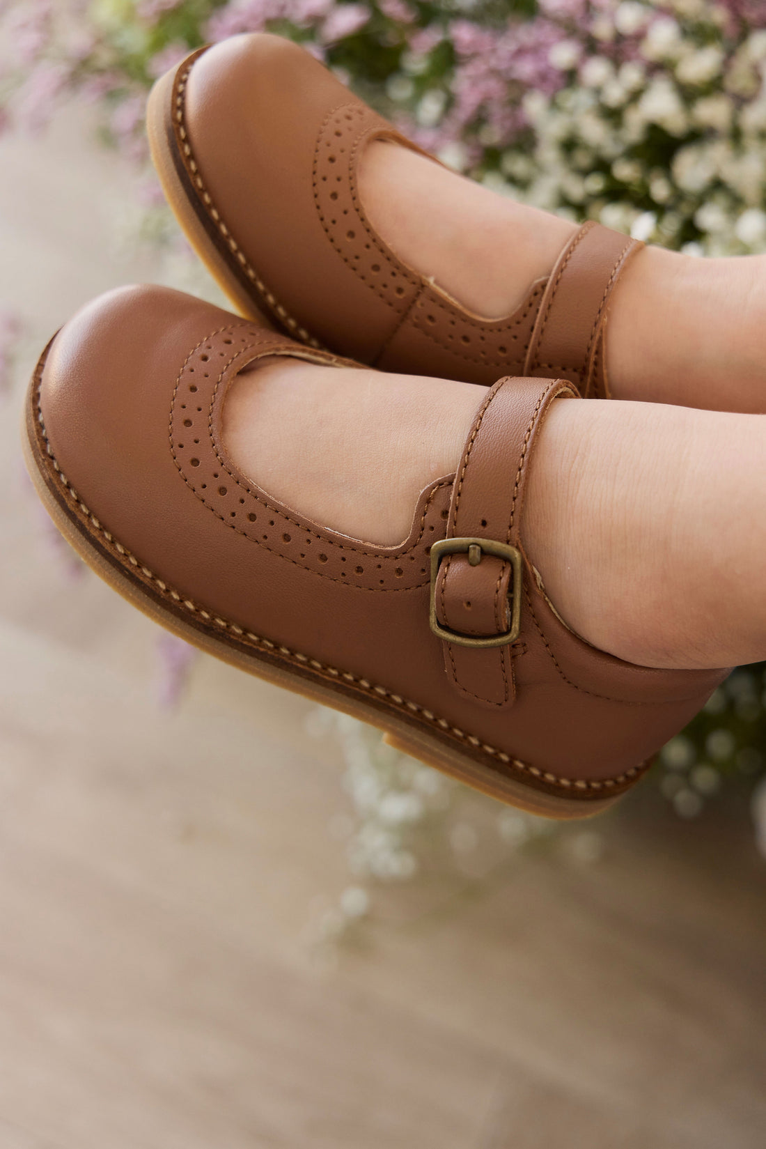 Eliane Flat - Tan Childrens Footwear from Jamie Kay Australia