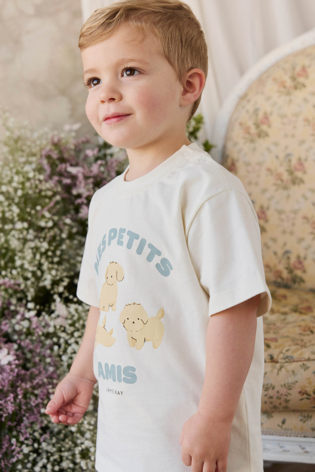 Organic Cotton Bjorn Tee - Pristine Childrens Top from Jamie Kay Australia