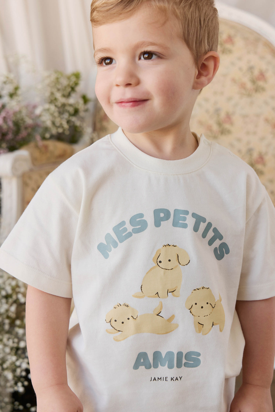 Organic Cotton Bjorn Tee - Pristine Childrens Top from Jamie Kay Australia
