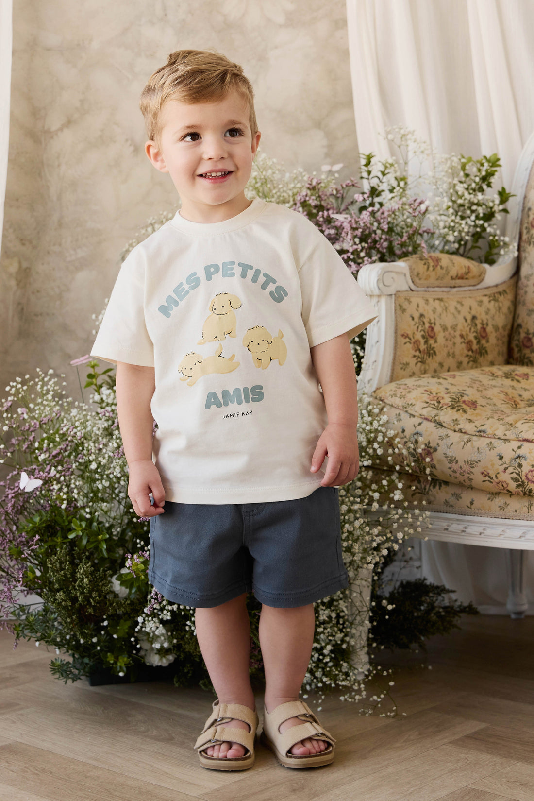 Organic Cotton Bjorn Tee - Pristine Childrens Top from Jamie Kay Australia