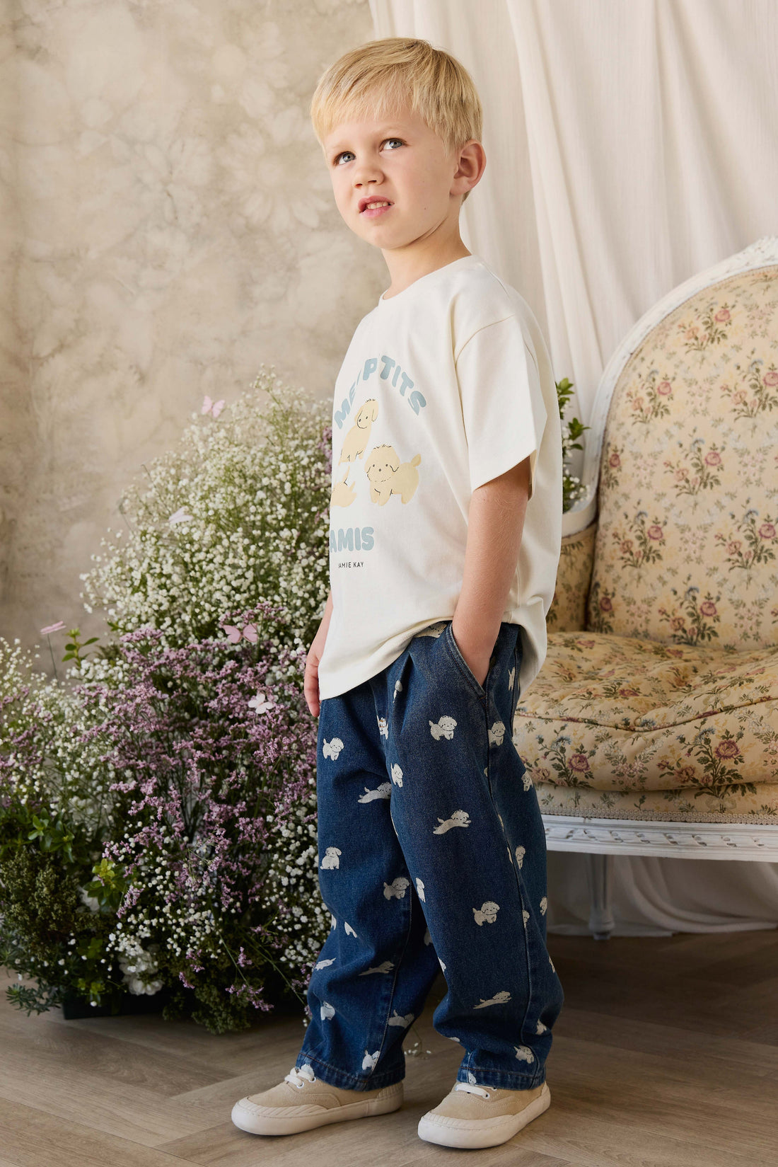 Organic Cotton Bjorn Tee - Pristine Childrens Top from Jamie Kay Australia