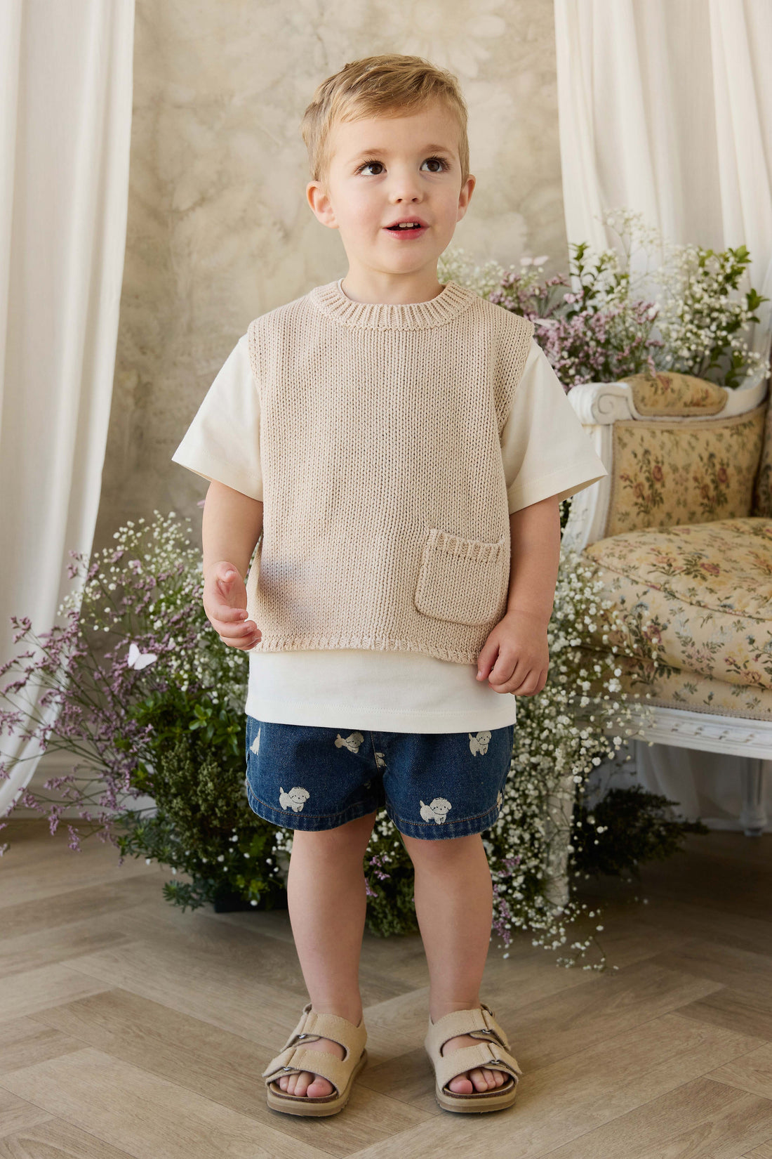 Reid Denim Short - Finnegan Denim Childrens Shorts from Jamie Kay Australia