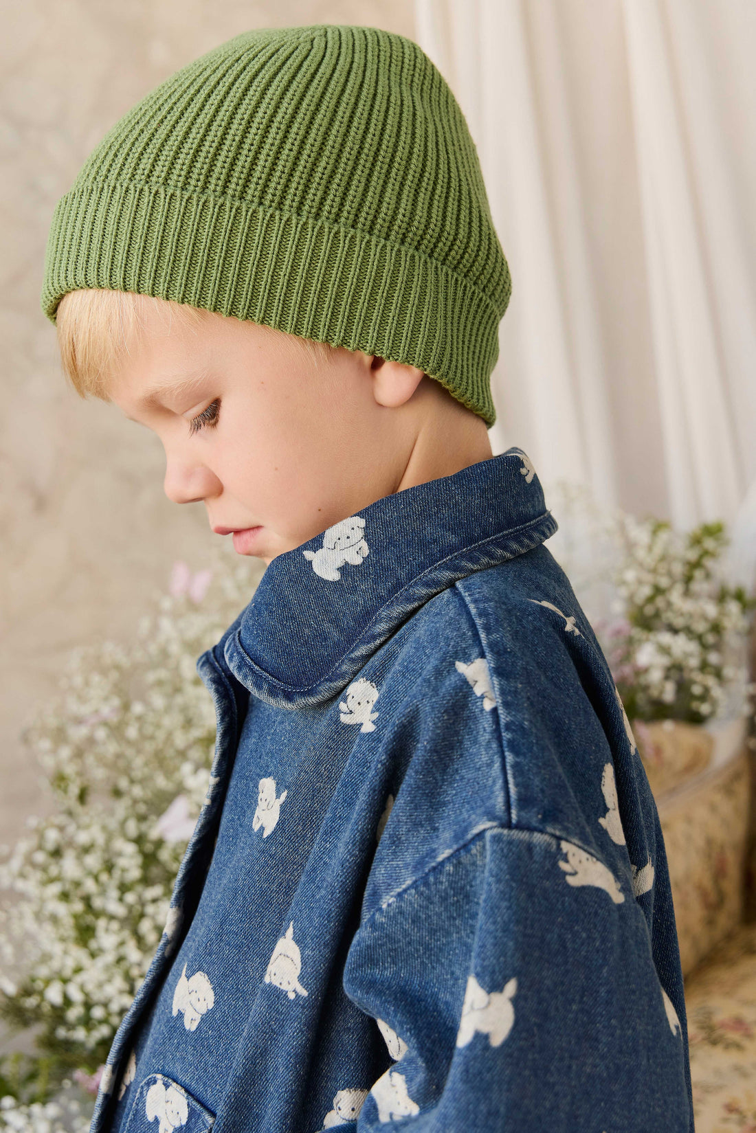 Johan Knit Beanie - Matcha Childrens Hat from Jamie Kay Australia