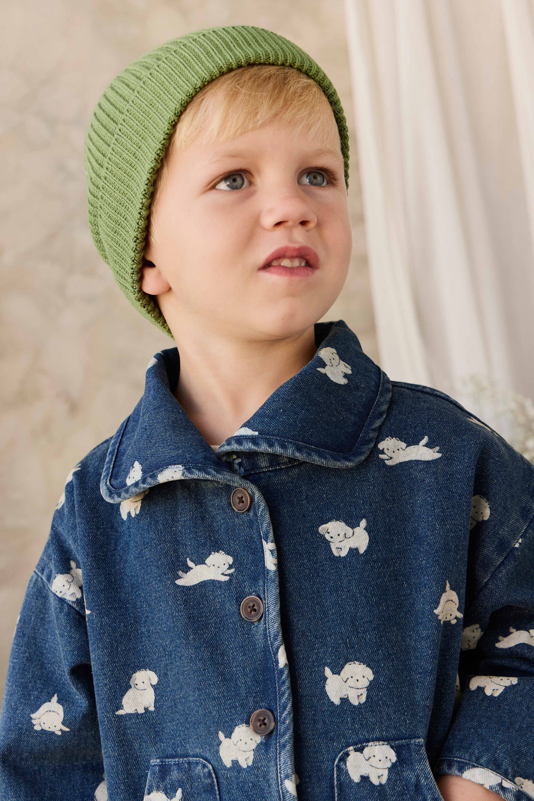 Johan Knit Beanie - Matcha Childrens Hat from Jamie Kay Australia