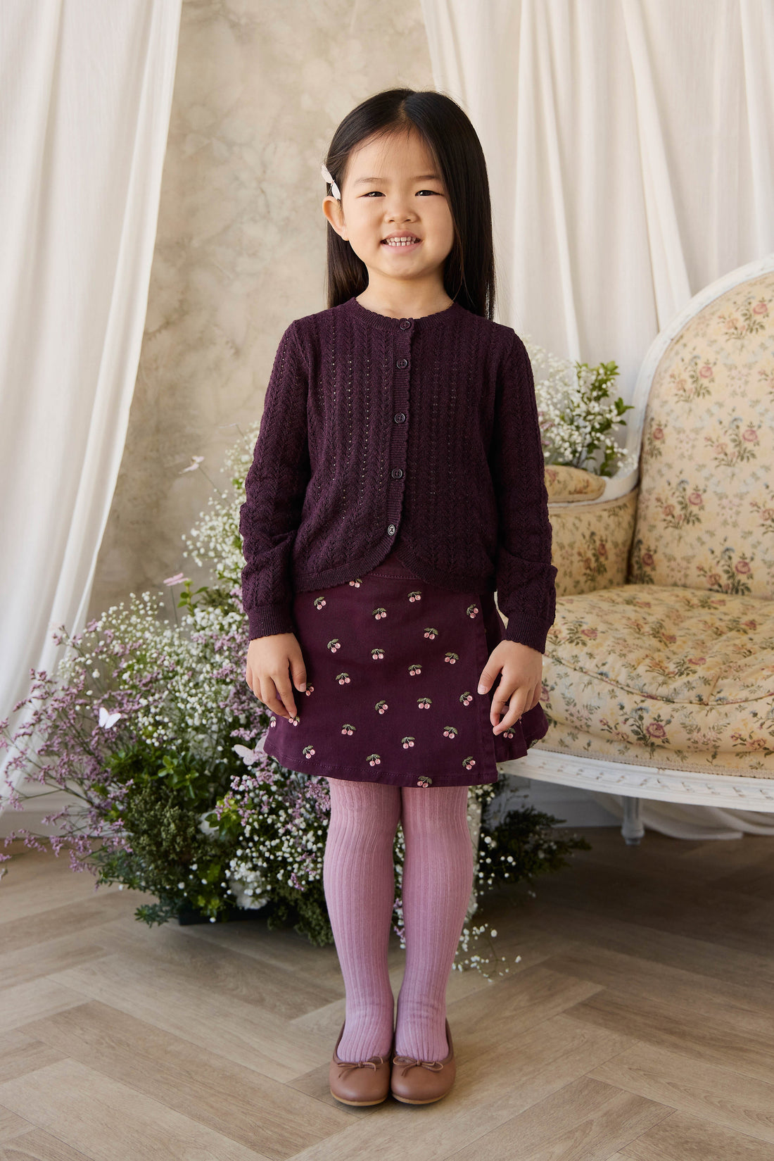 Ribbed Tight - Lilium Childrens Tights from Jamie Kay Australia