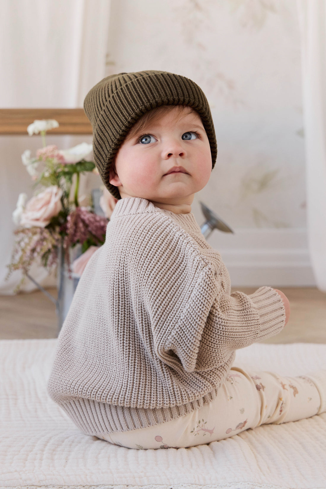 Johan Knit Jumper - Hessian Childrens Jumper from Jamie Kay Australia