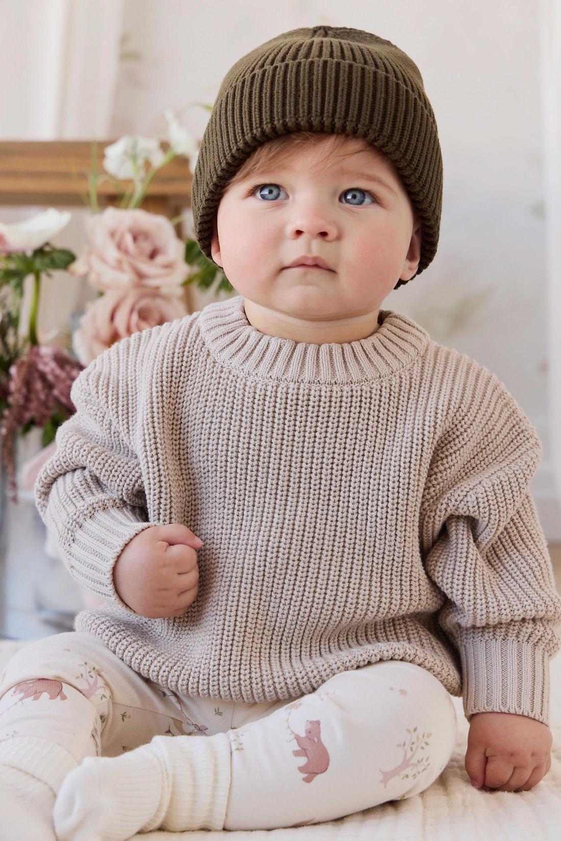 Johan Knit Jumper - Hessian Childrens Jumper from Jamie Kay Australia