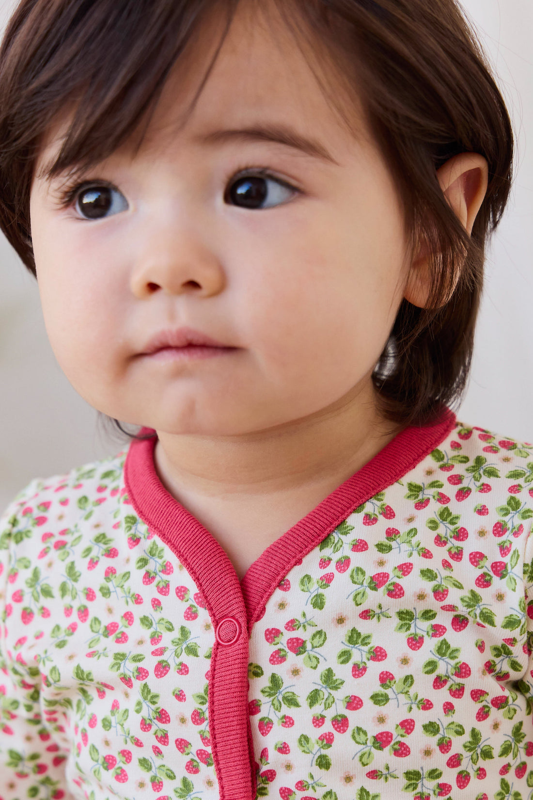 Organic Cotton Murphy Onepiece - Cottage Strawberries Childrens Onepiece from Jamie Kay Australia