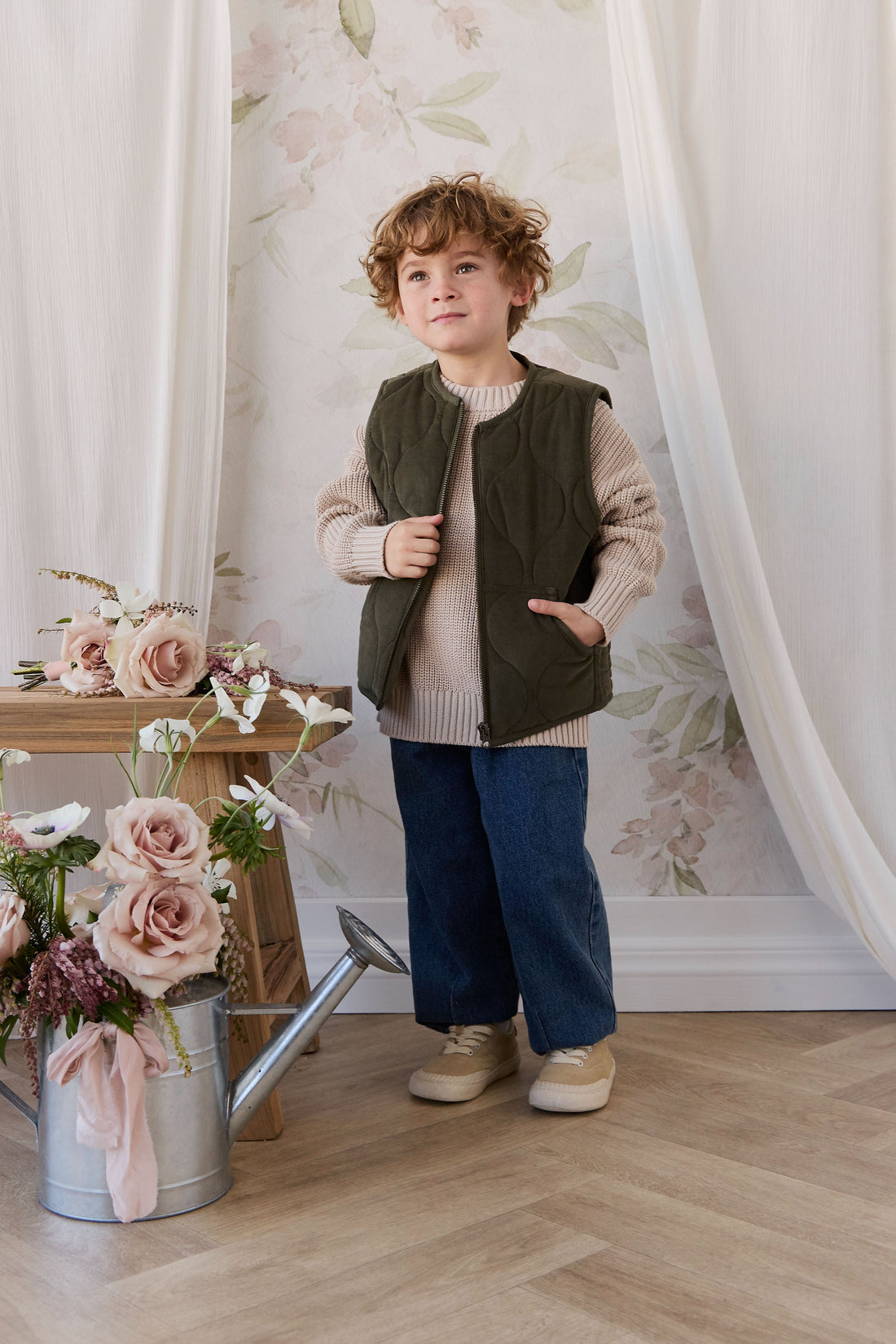 Conner Vest - Oregano Childrens Vest from Jamie Kay Australia