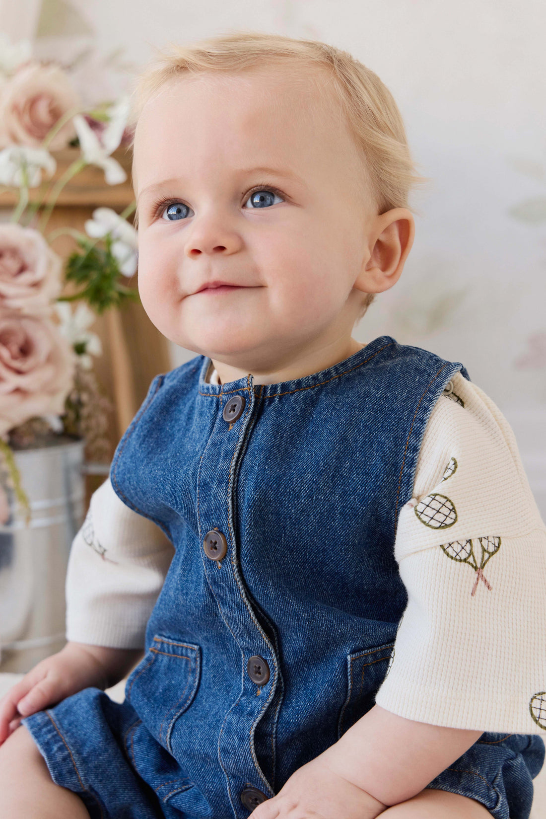 Sorrel Playsuit - Classic Wash Denim Childrens Playsuit from Jamie Kay Australia