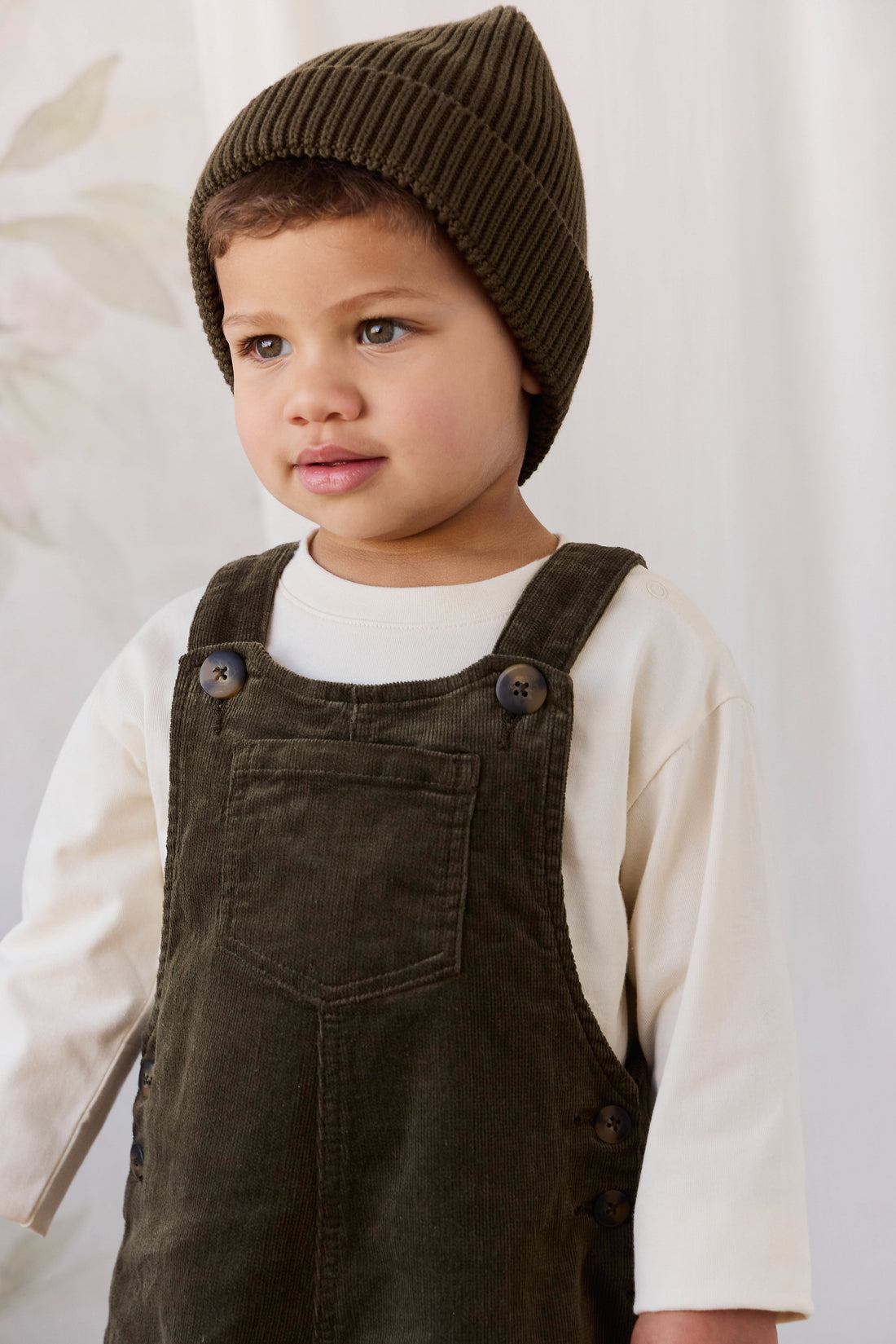 Walton Overall - Deep Olive Childrens Overall from Jamie Kay Australia