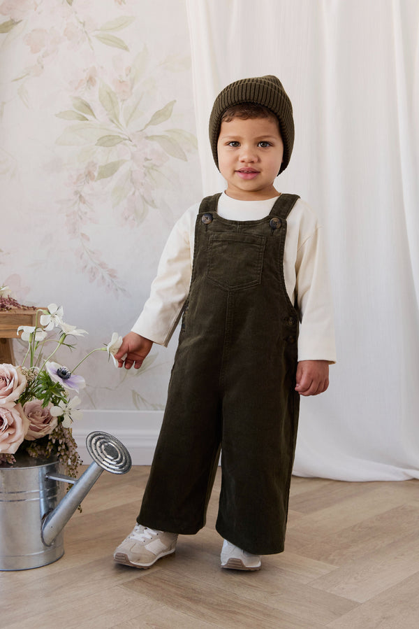 Walton Overall - Deep Olive Childrens Overall from Jamie Kay Australia