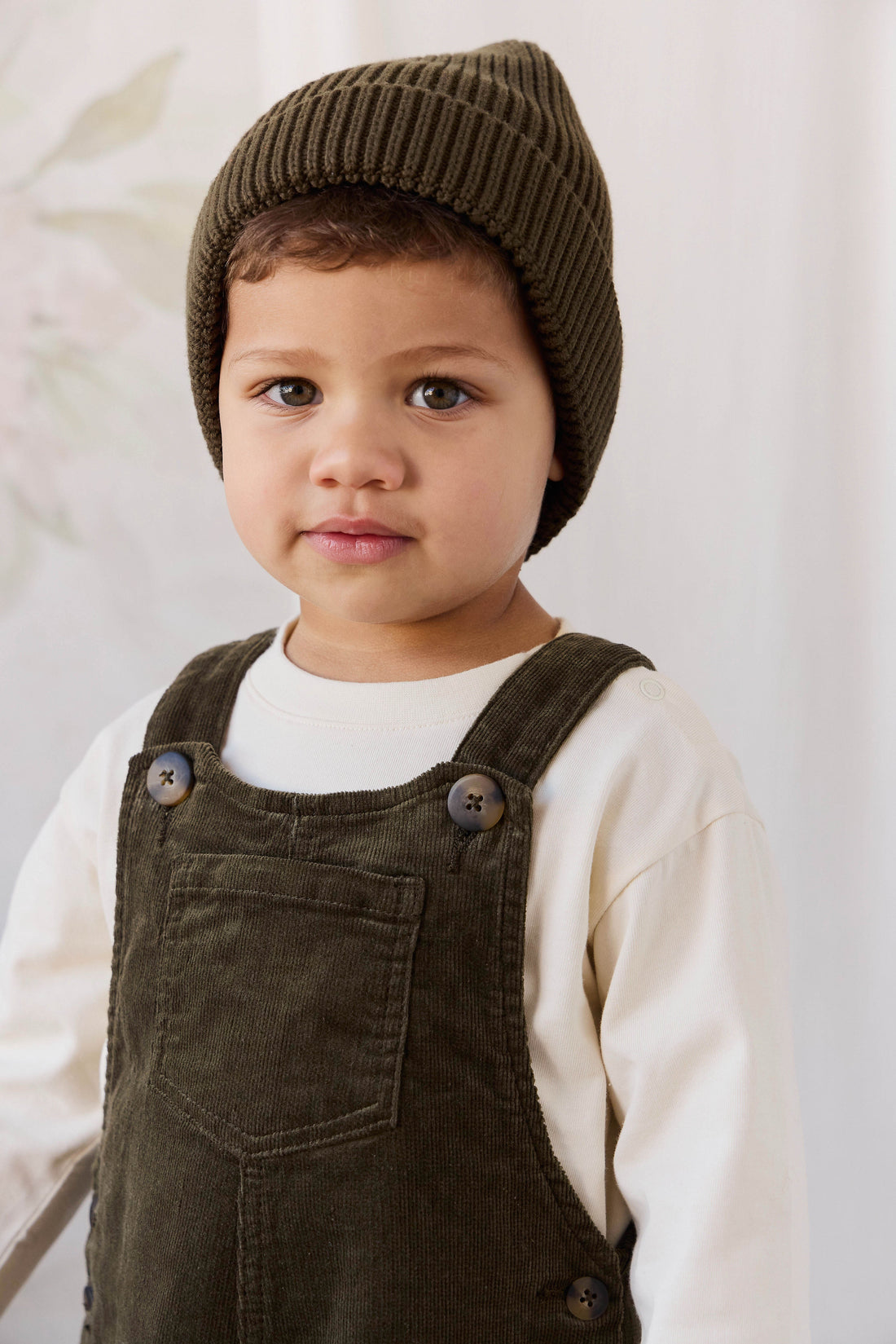 Walton Overall - Deep Olive Childrens Overall from Jamie Kay Australia