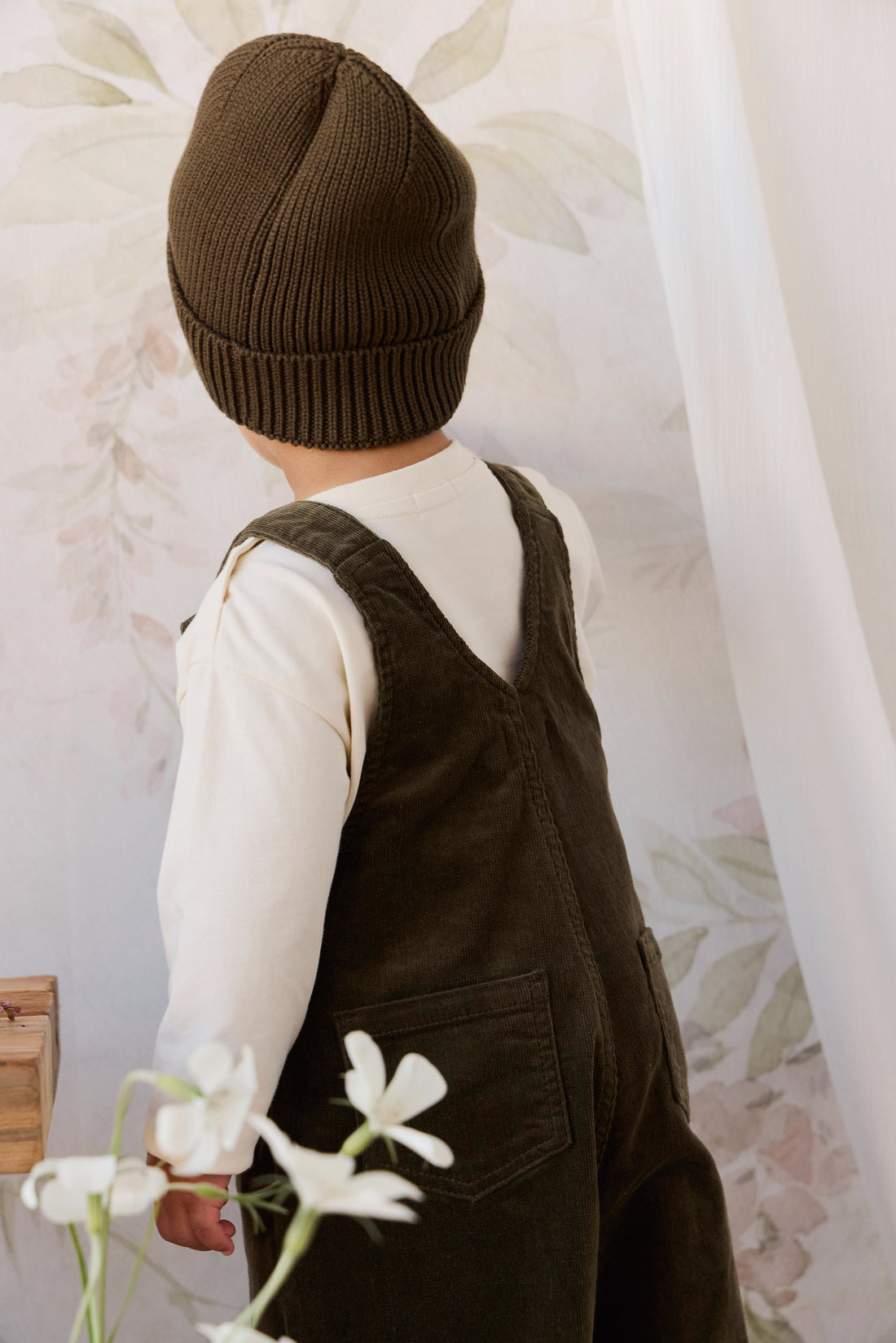 Walton Overall - Deep Olive Childrens Overall from Jamie Kay Australia