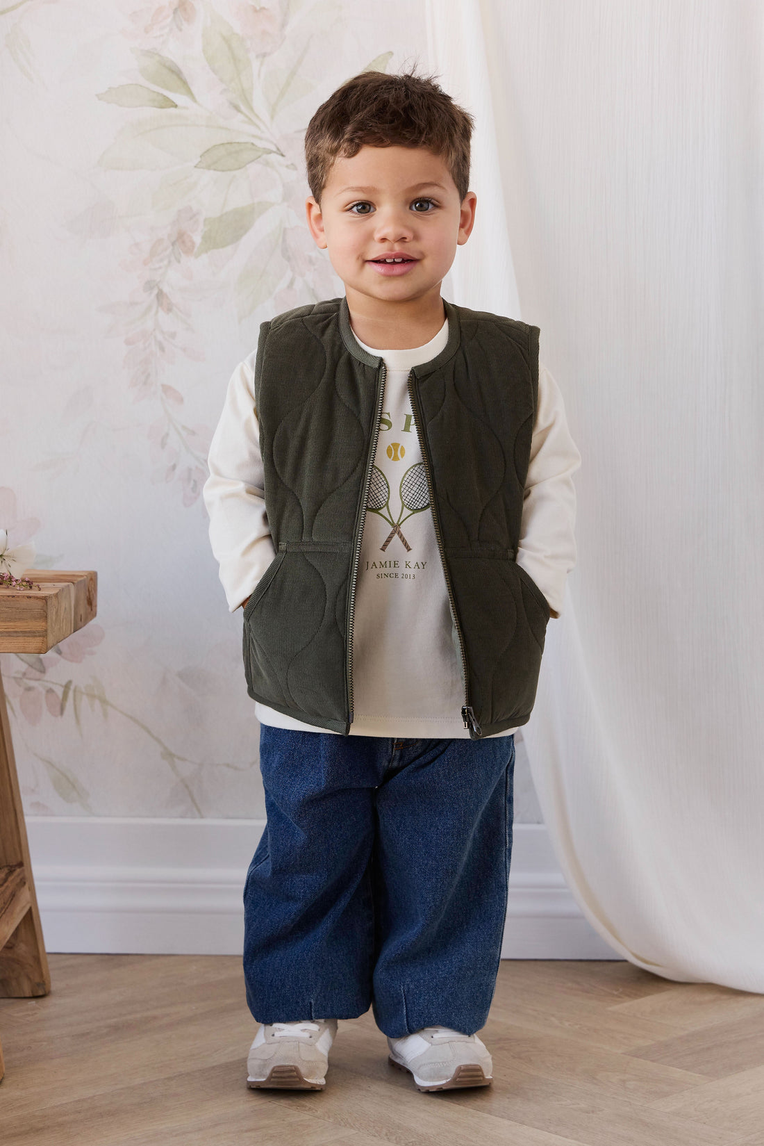 Conner Vest - Oregano Childrens Vest from Jamie Kay Australia