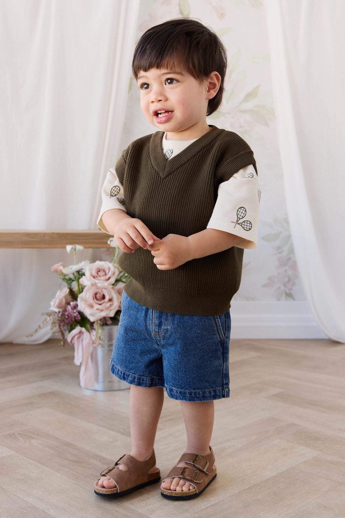Elliot Vest - Forest Childrens Vest from Jamie Kay Australia