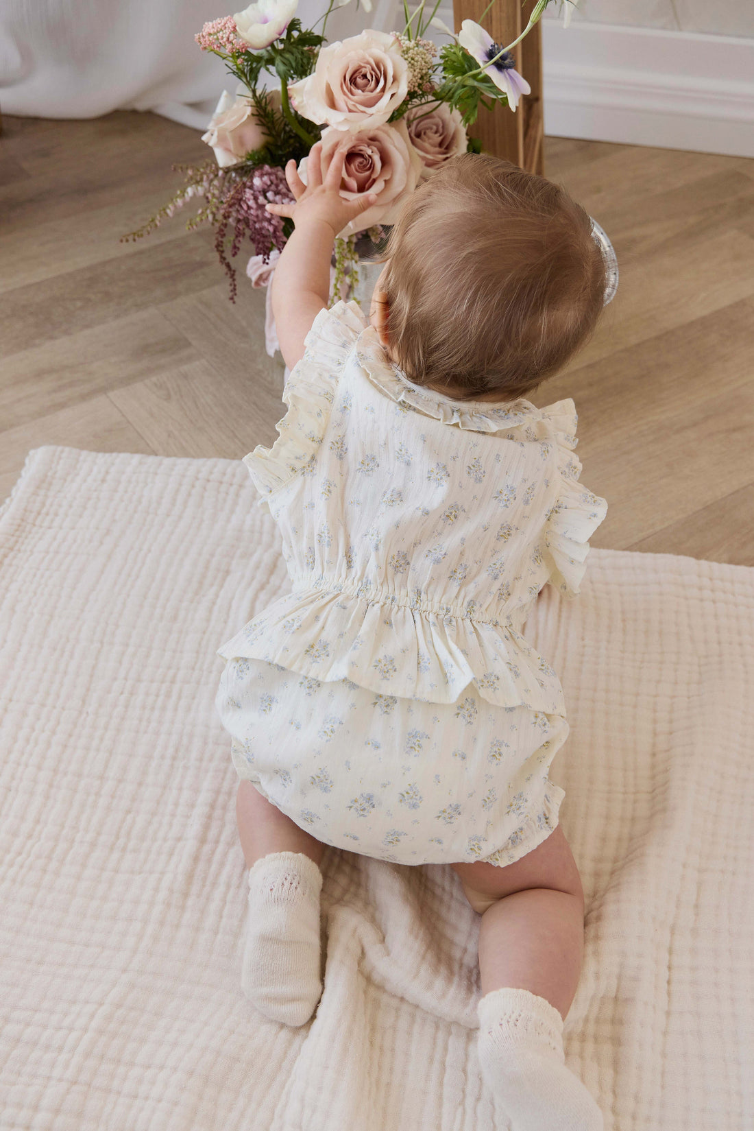 Organic Cotton Calianna Top - Justine Vanilla Sky Childrens Top from Jamie Kay Australia