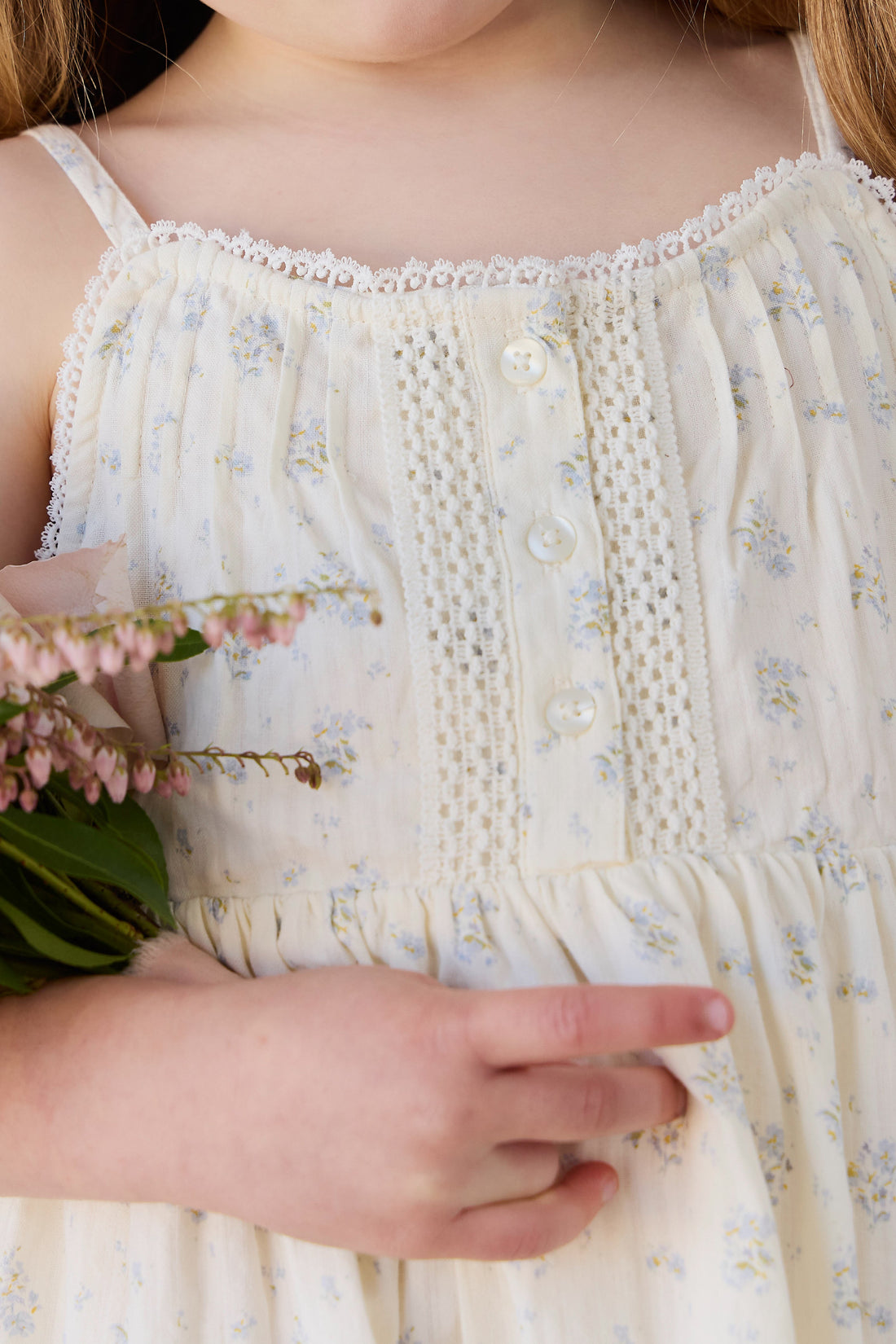 Organic Cotton Elka Dress - Justine Vanilla Sky Childrens Dress from Jamie Kay Australia