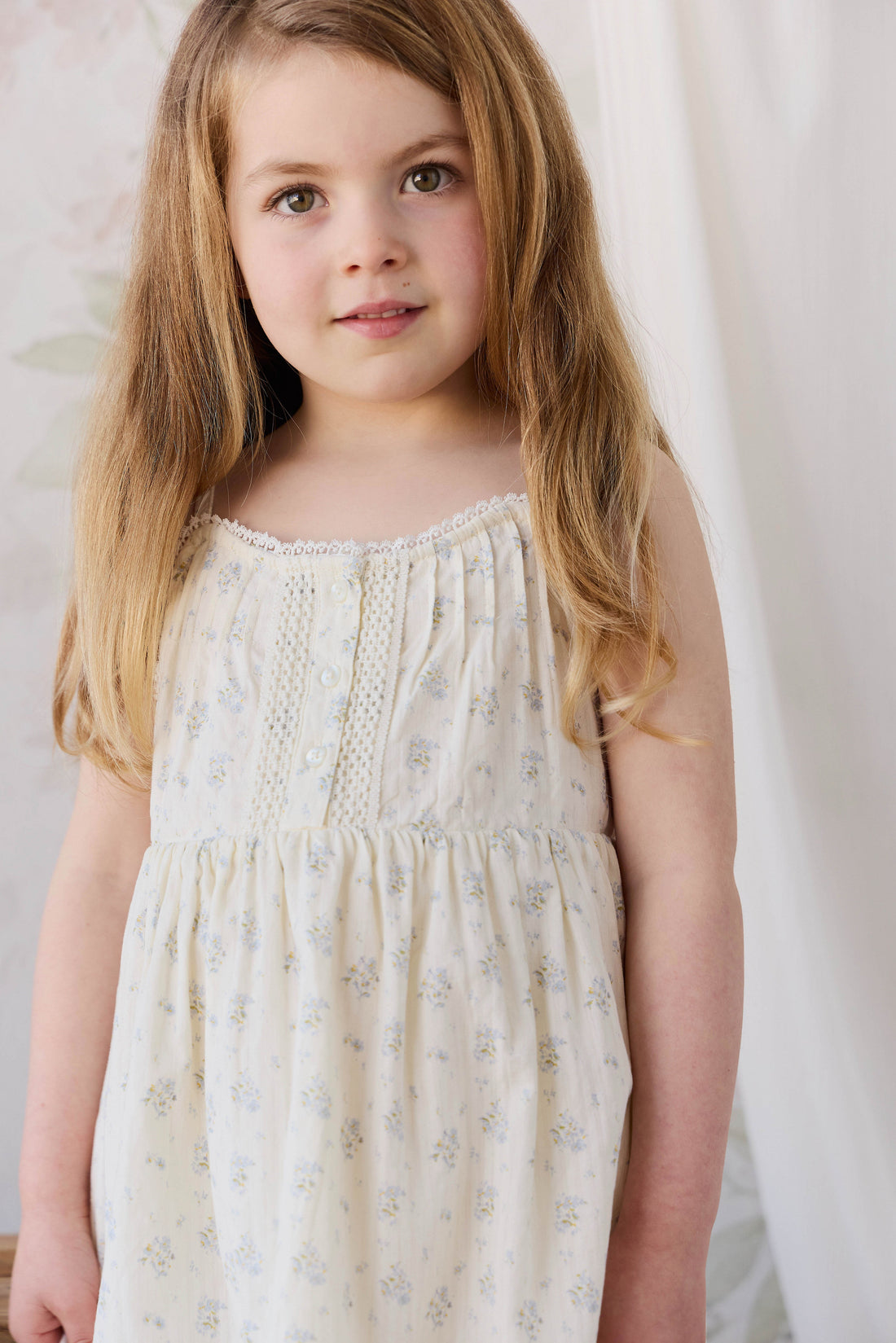 Organic Cotton Elka Dress - Justine Vanilla Sky Childrens Dress from Jamie Kay Australia