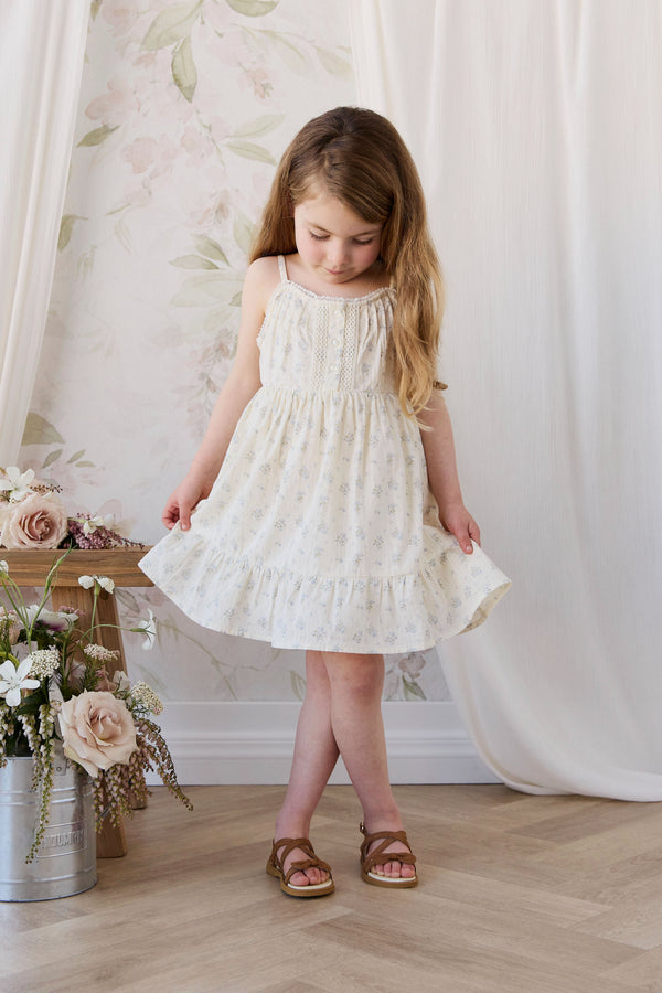 Organic Cotton Elka Dress - Justine Vanilla Sky Childrens Dress from Jamie Kay Australia
