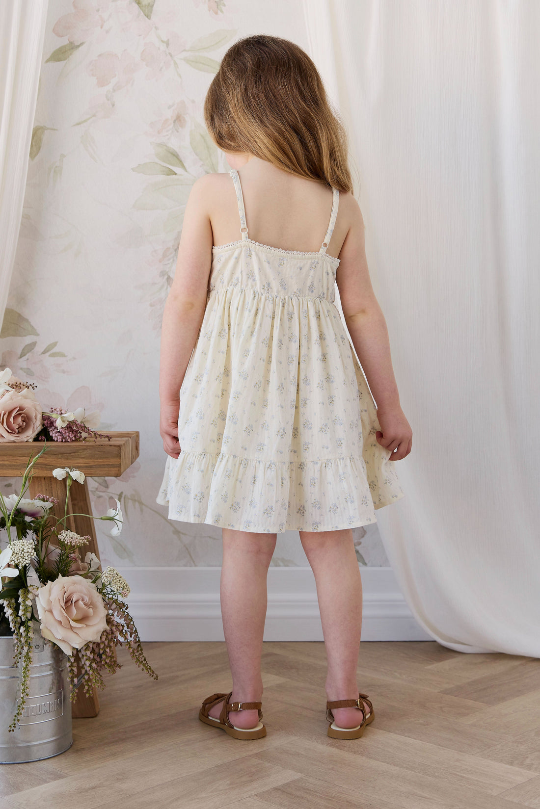Organic Cotton Elka Dress - Justine Vanilla Sky Childrens Dress from Jamie Kay Australia