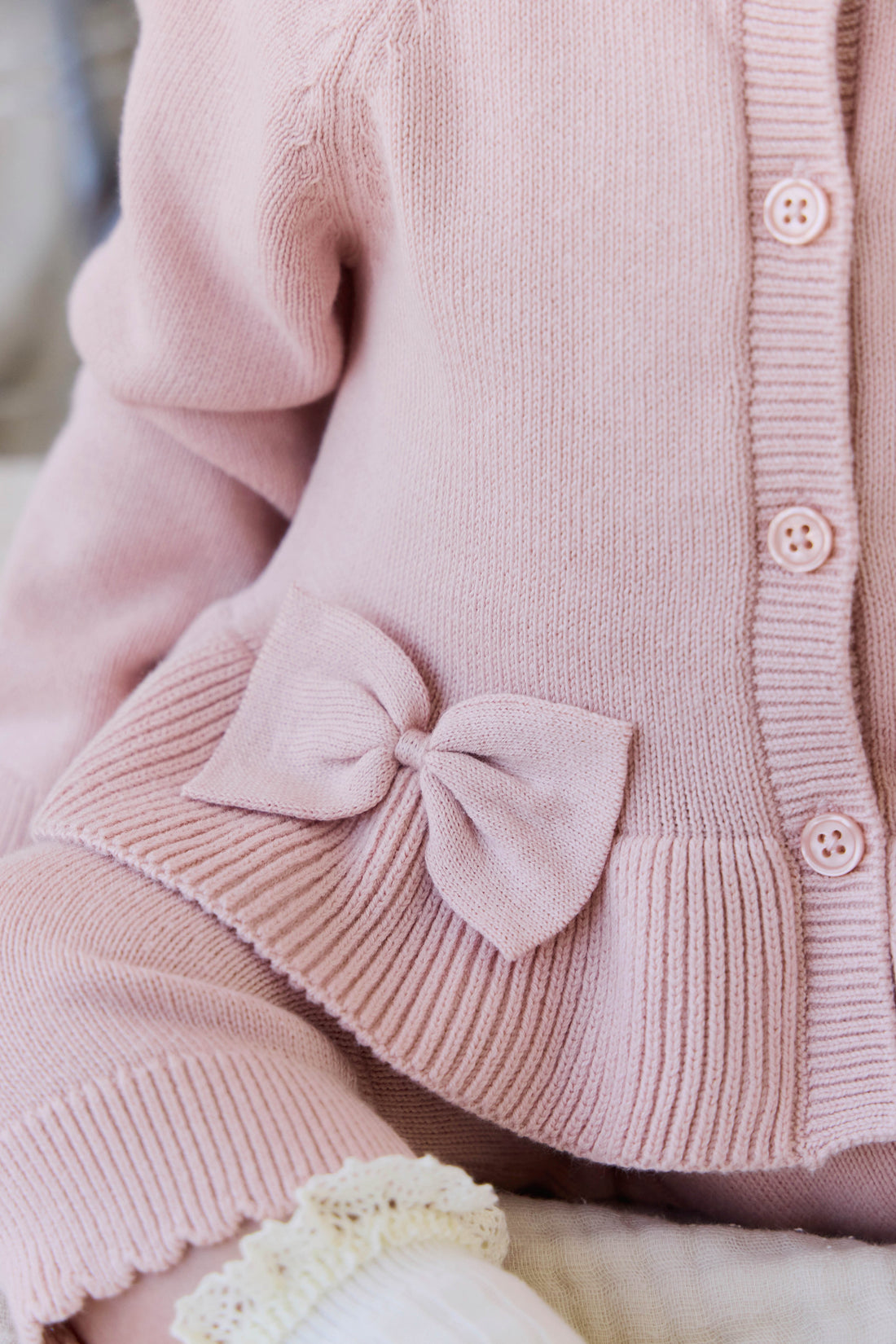 Lyla Cardigan - Shell Pink Childrens Cardigan from Jamie Kay Australia