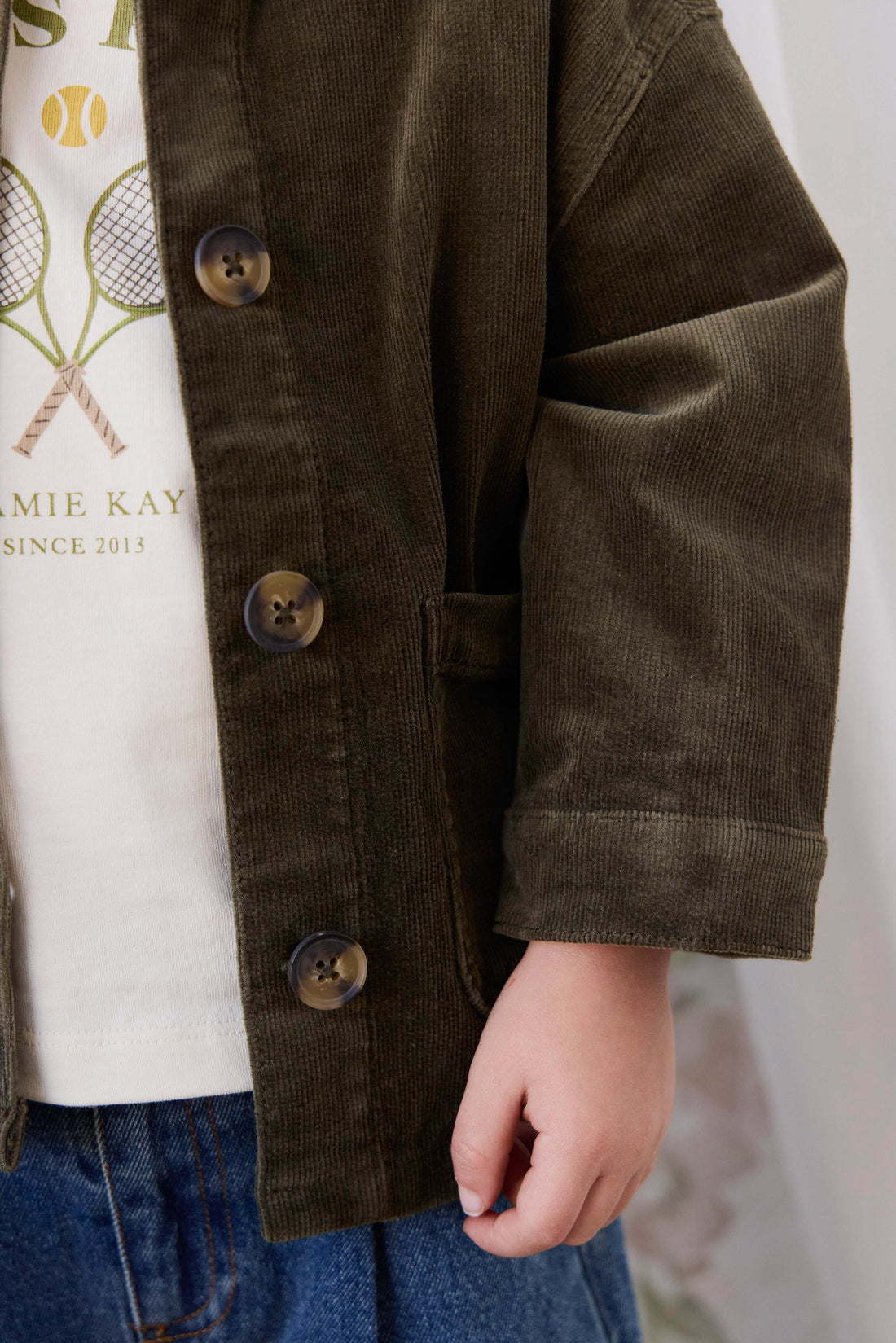 Alvin Jacket - Deep Olive Childrens Jacket from Jamie Kay Australia