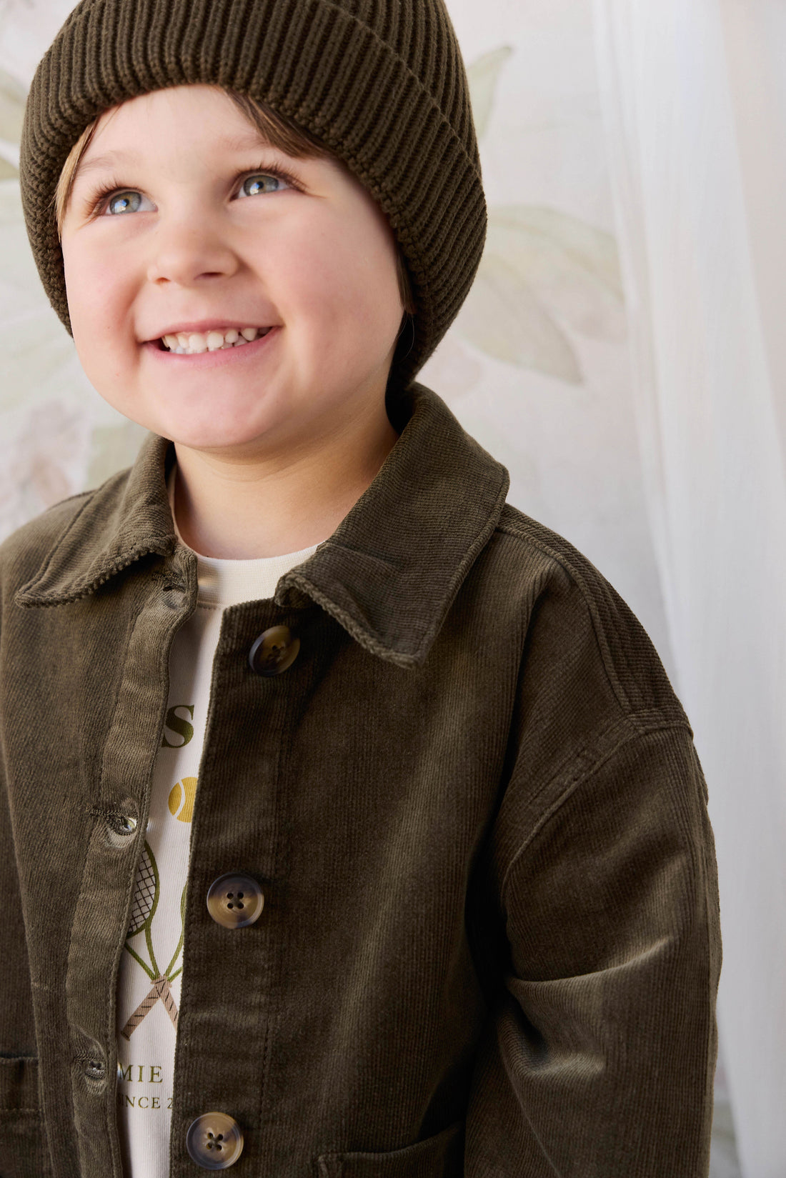 Alvin Jacket - Deep Olive Childrens Jacket from Jamie Kay Australia