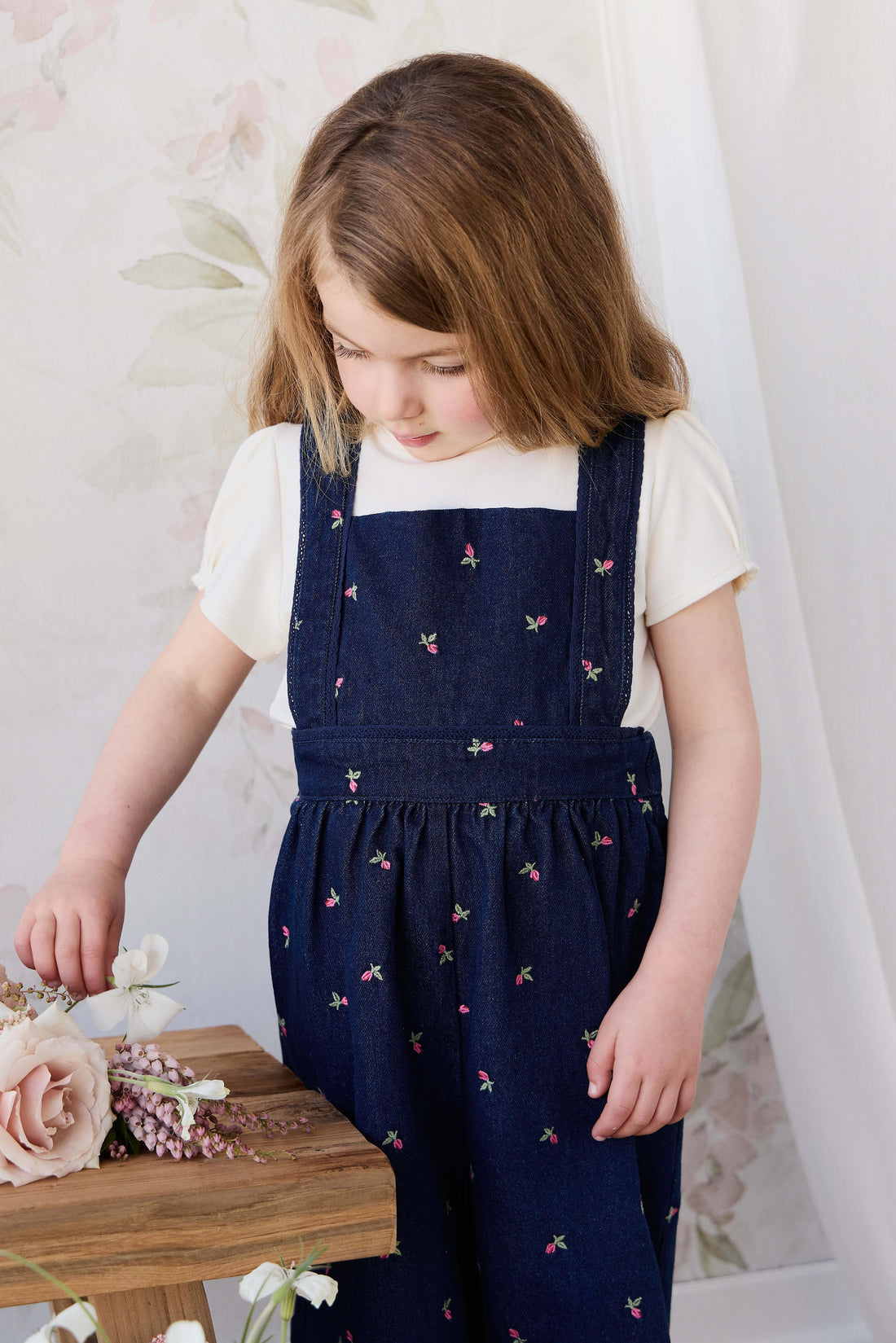 Dovie Overall - Rosebud Denim Childrens Overall from Jamie Kay Australia