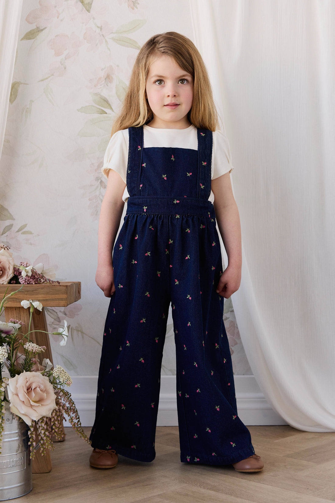 Dovie Overall - Rosebud Denim Childrens Overall from Jamie Kay Australia