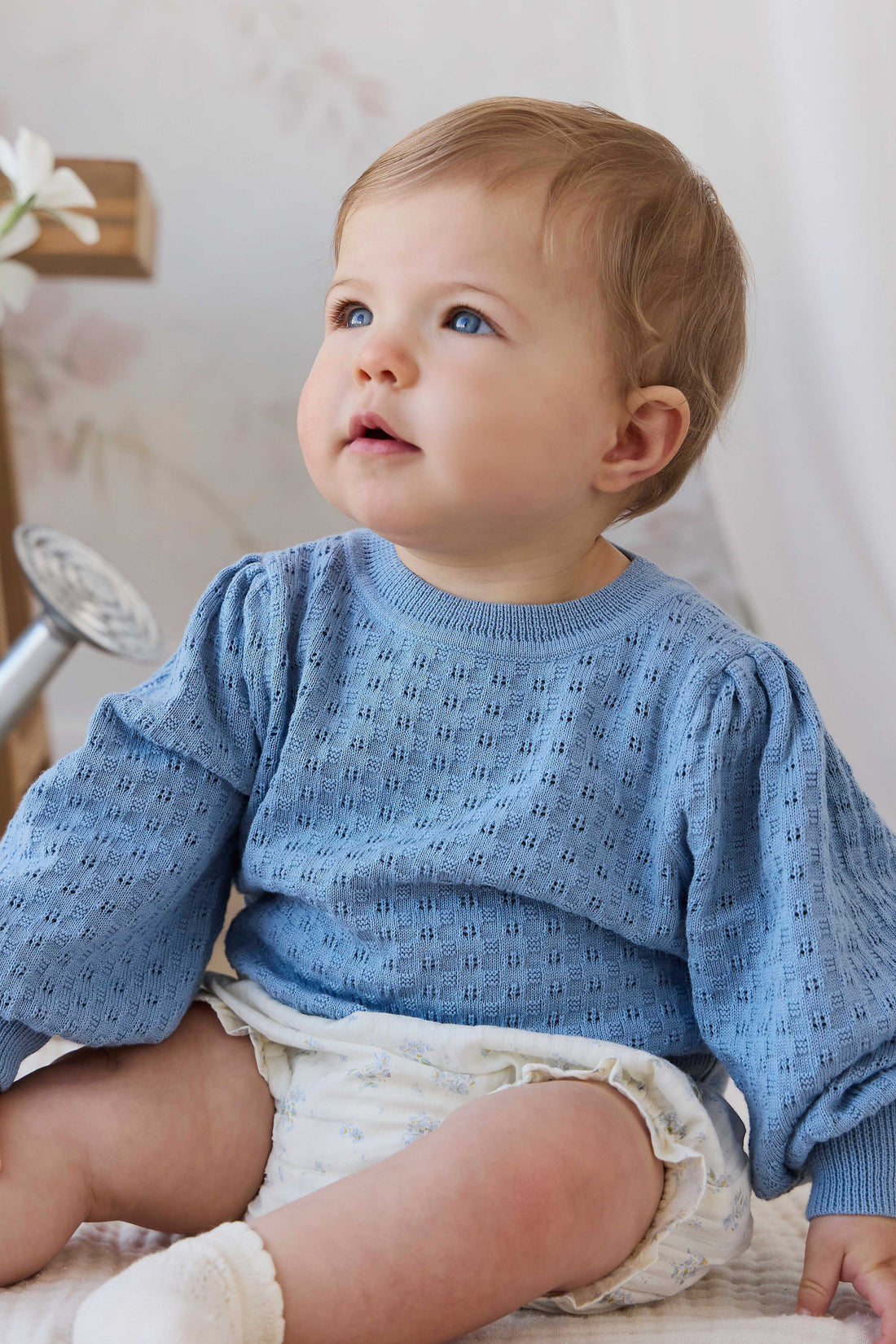 Penelope Jumper - Dusky Blue Childrens Jumper from Jamie Kay Australia