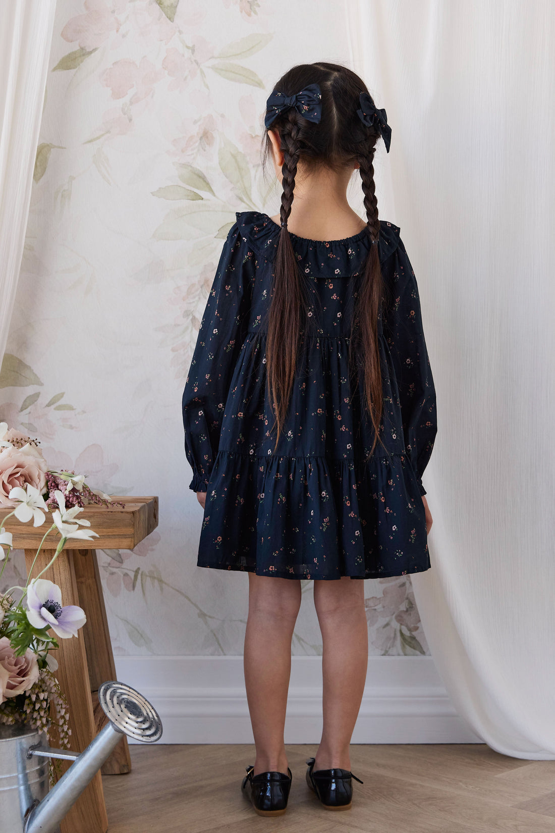 Organic Cotton Tayah Dress - Eloise Navy Childrens Dress from Jamie Kay Australia