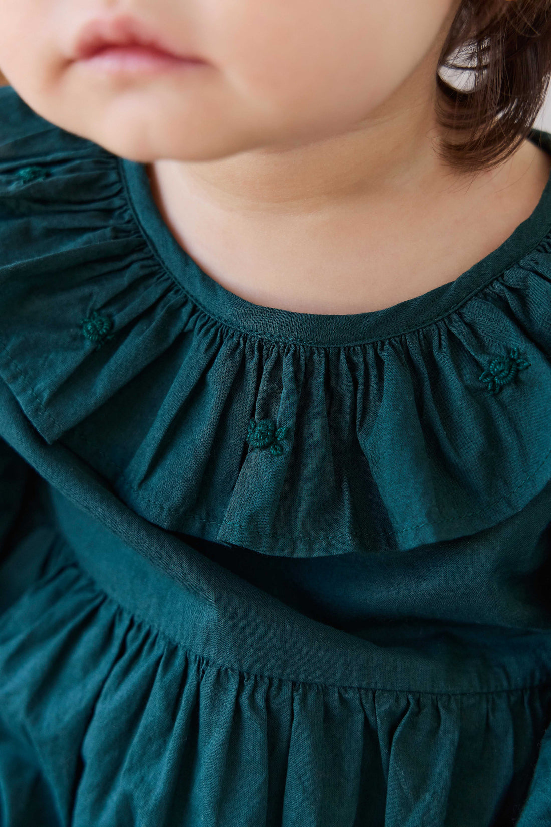 Organic Cotton Hartlen Playsuit - Deep Fern Childrens Playsuit from Jamie Kay Australia