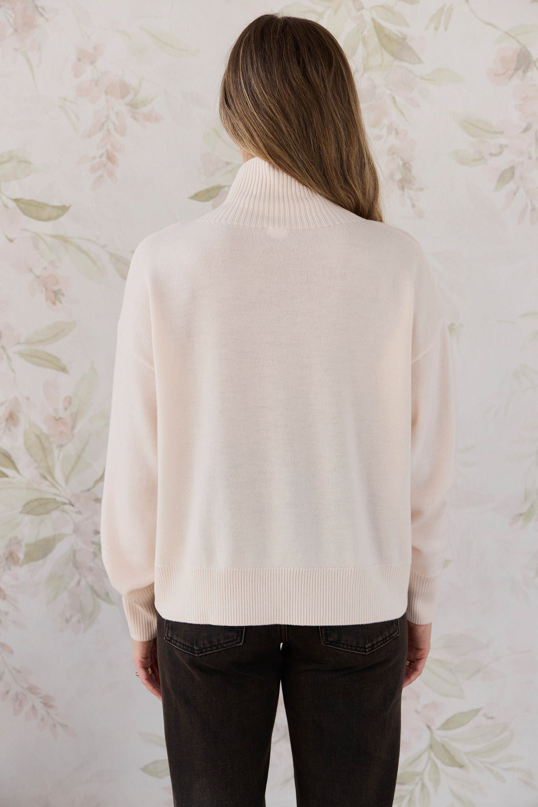 Merino Womens Turtleneck Jumper - Ivory Childrens Jumper from Jamie Kay Australia