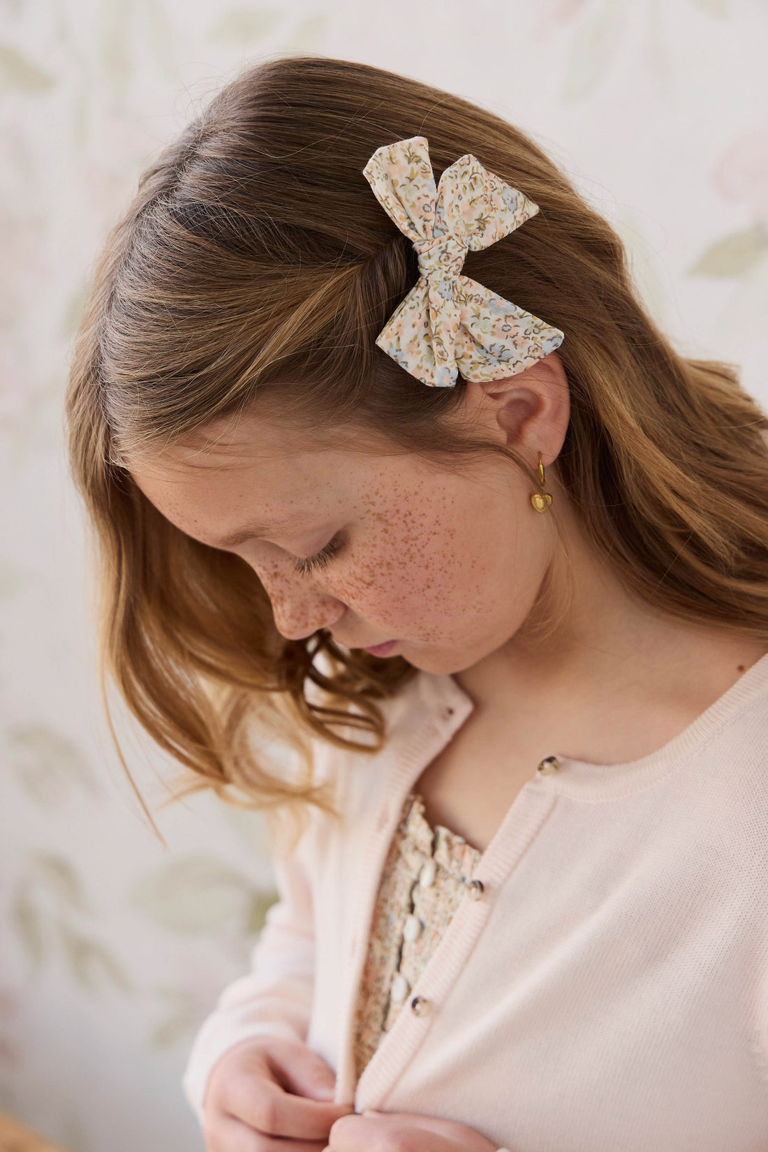 Dovie Bow - Tully Peach Childrens Bow from Jamie Kay Australia