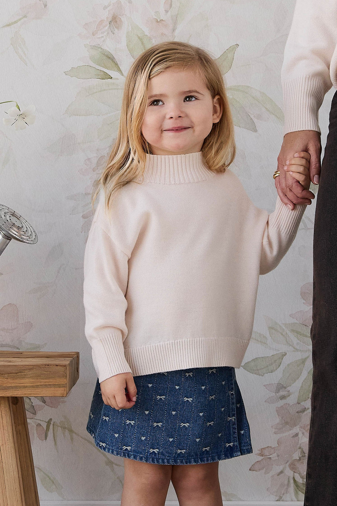 Merino Turtleneck Jumper - Ivory Childrens Jumper from Jamie Kay Australia