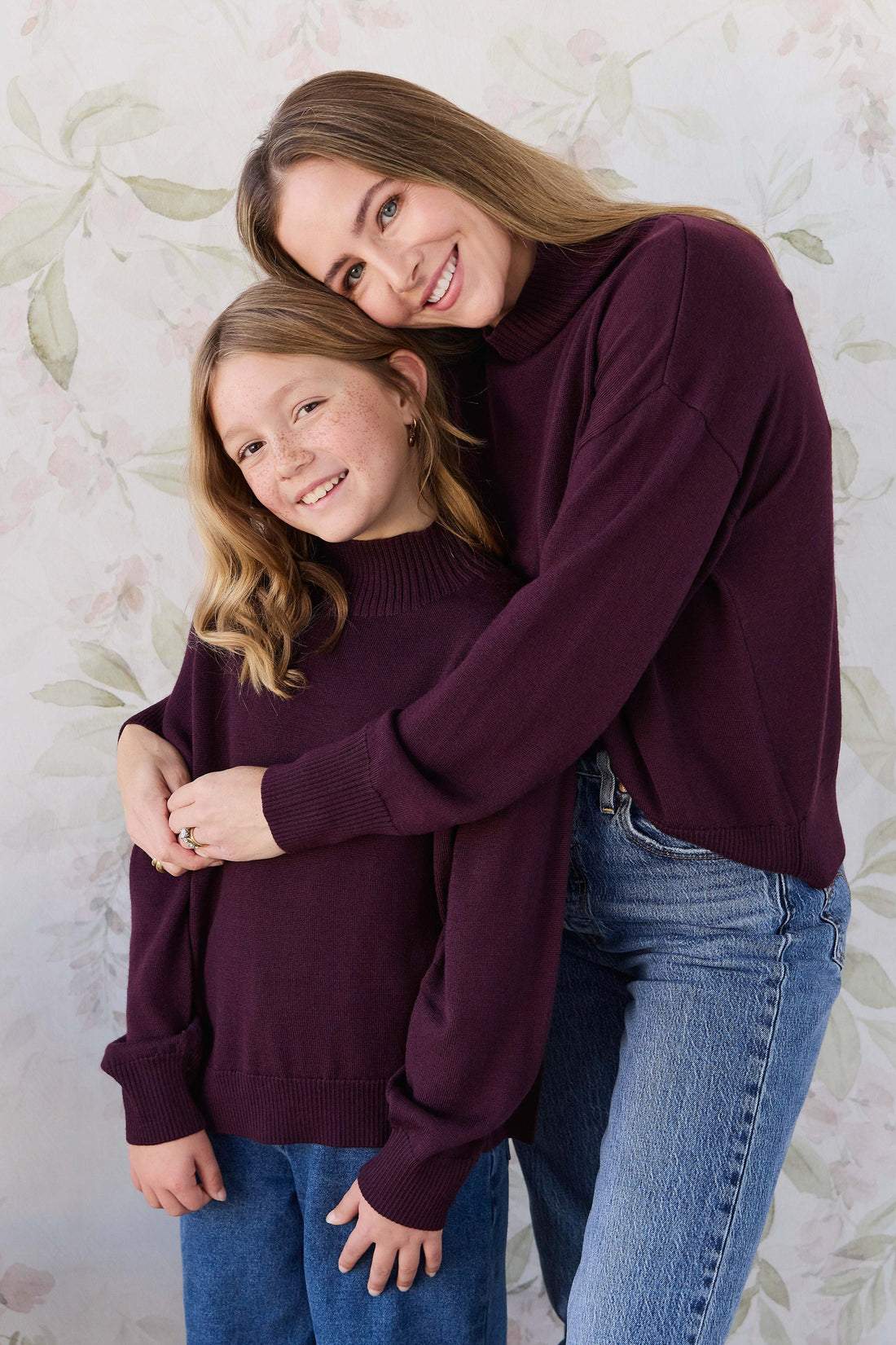 Merino Womens Turtleneck Jumper - Blackberry Childrens Jumper from Jamie Kay Australia