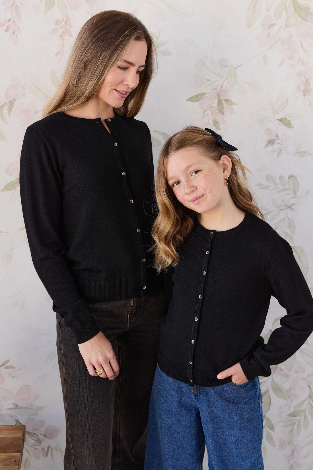 Merino Camille Cardigan - Black Childrens Cardigan from Jamie Kay Australia