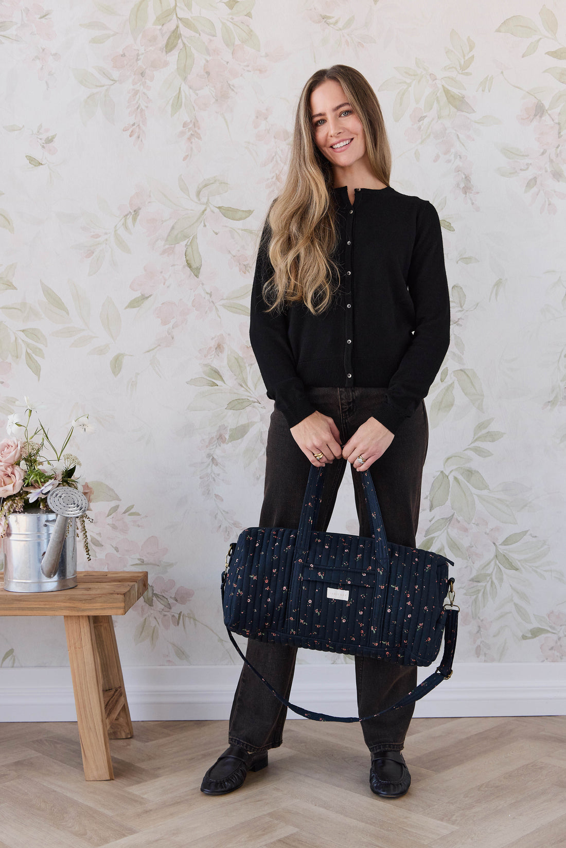 Adelaide Quilted Overnight Bag - Eloise Navy Childrens Bag from Jamie Kay Australia