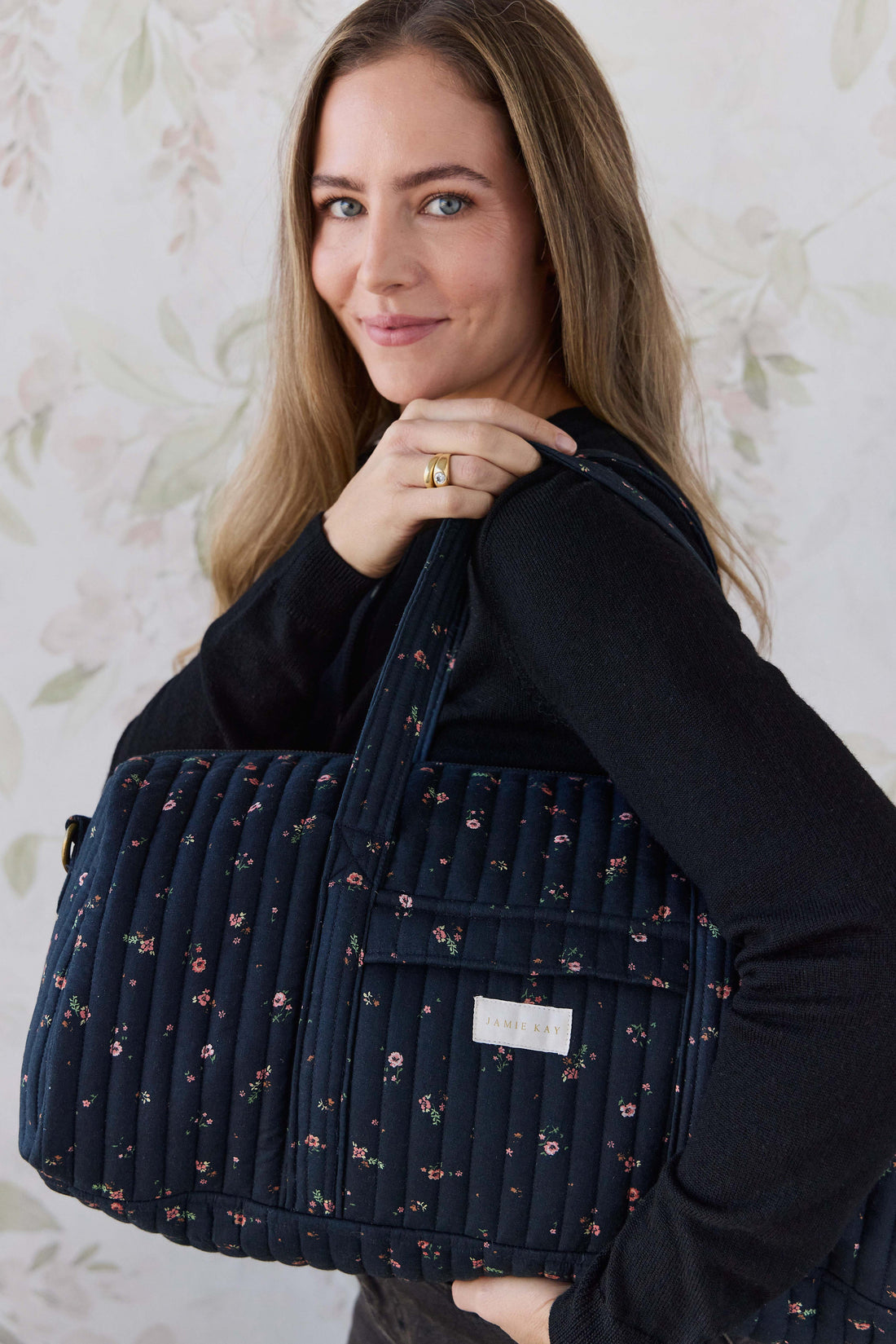 Adelaide Quilted Overnight Bag - Eloise Navy Childrens Bag from Jamie Kay Australia