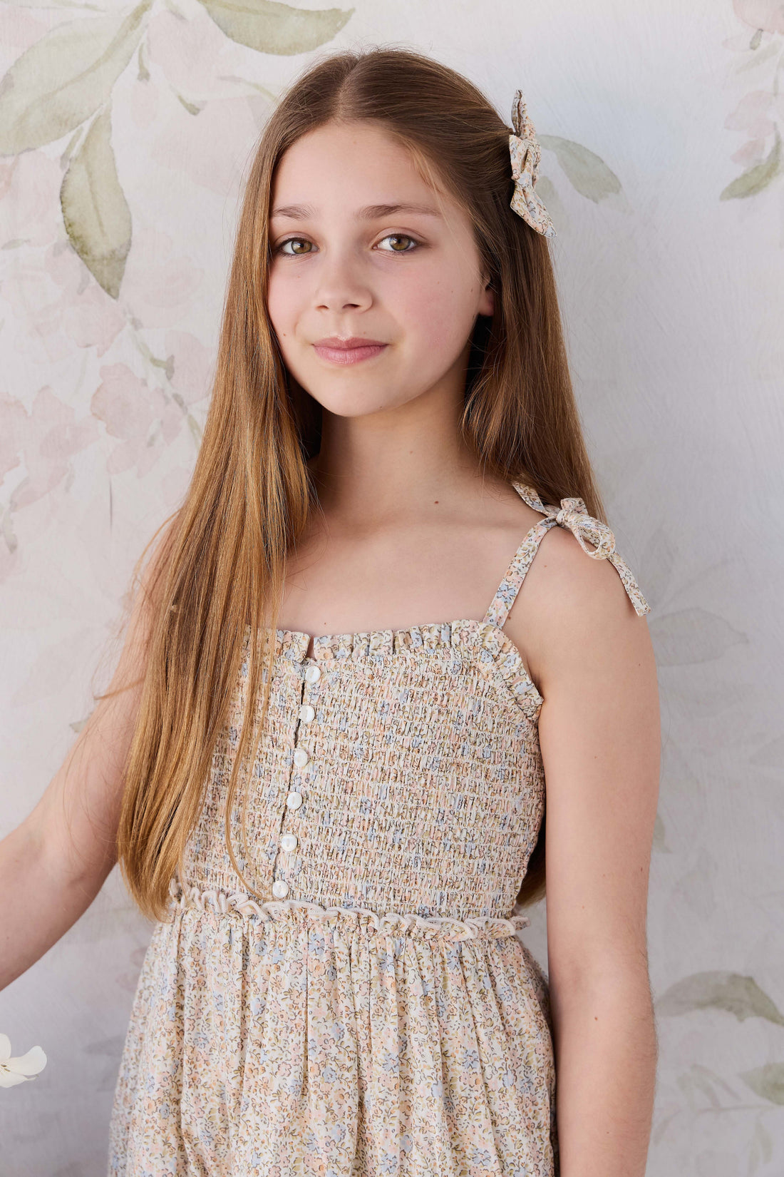 Organic Cotton Maude Dress - Tully Peach Childrens Dress from Jamie Kay Australia
