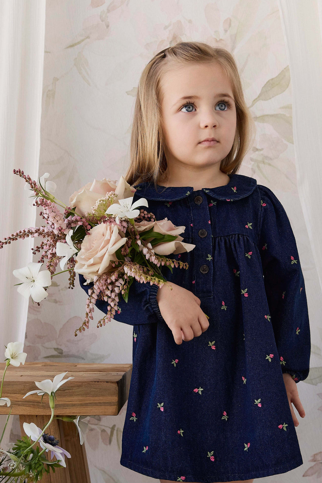 Gracen Dress - Rosebud Denim Childrens Dress from Jamie Kay Australia