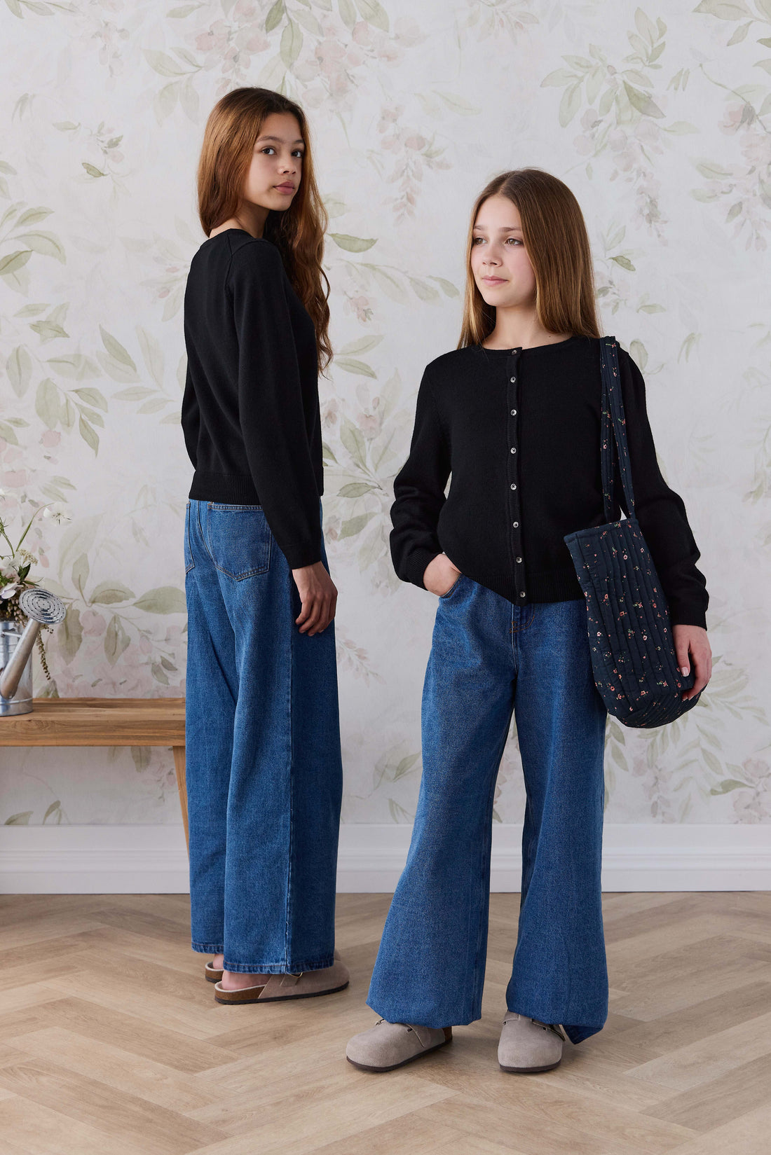 Merino Camille Cardigan - Black Childrens Cardigan from Jamie Kay Australia