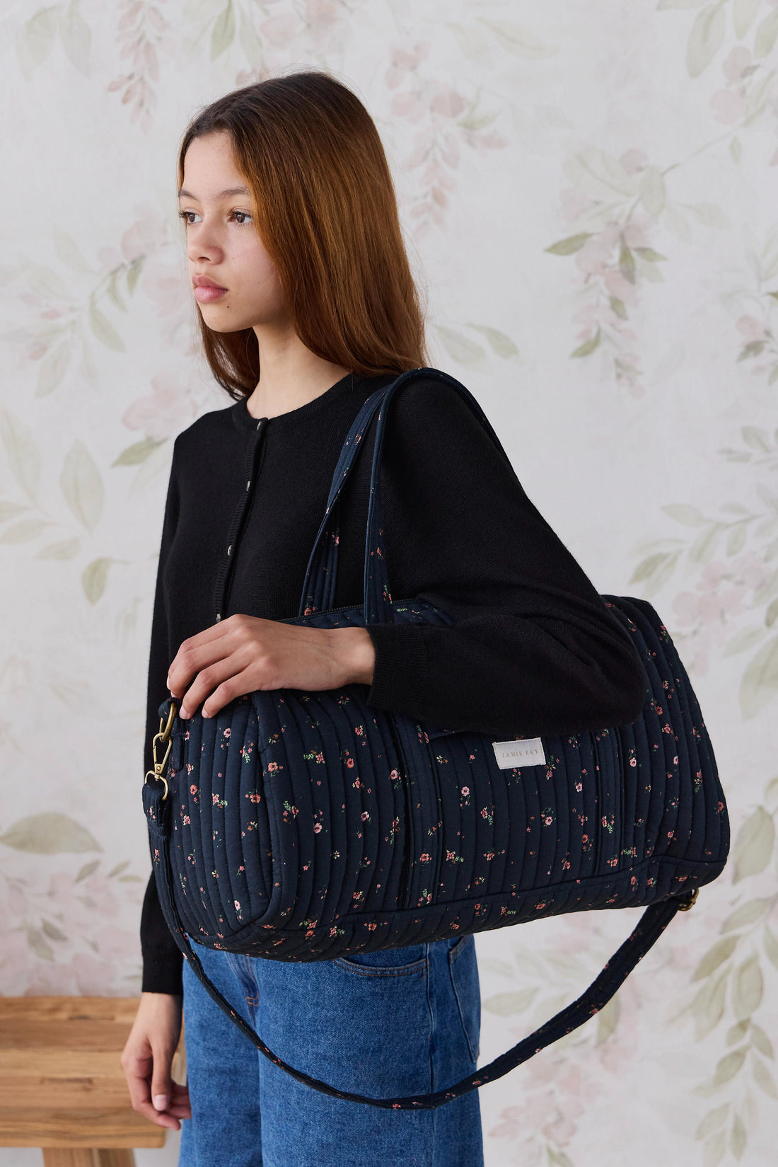Adelaide Quilted Overnight Bag - Eloise Navy Childrens Bag from Jamie Kay Australia