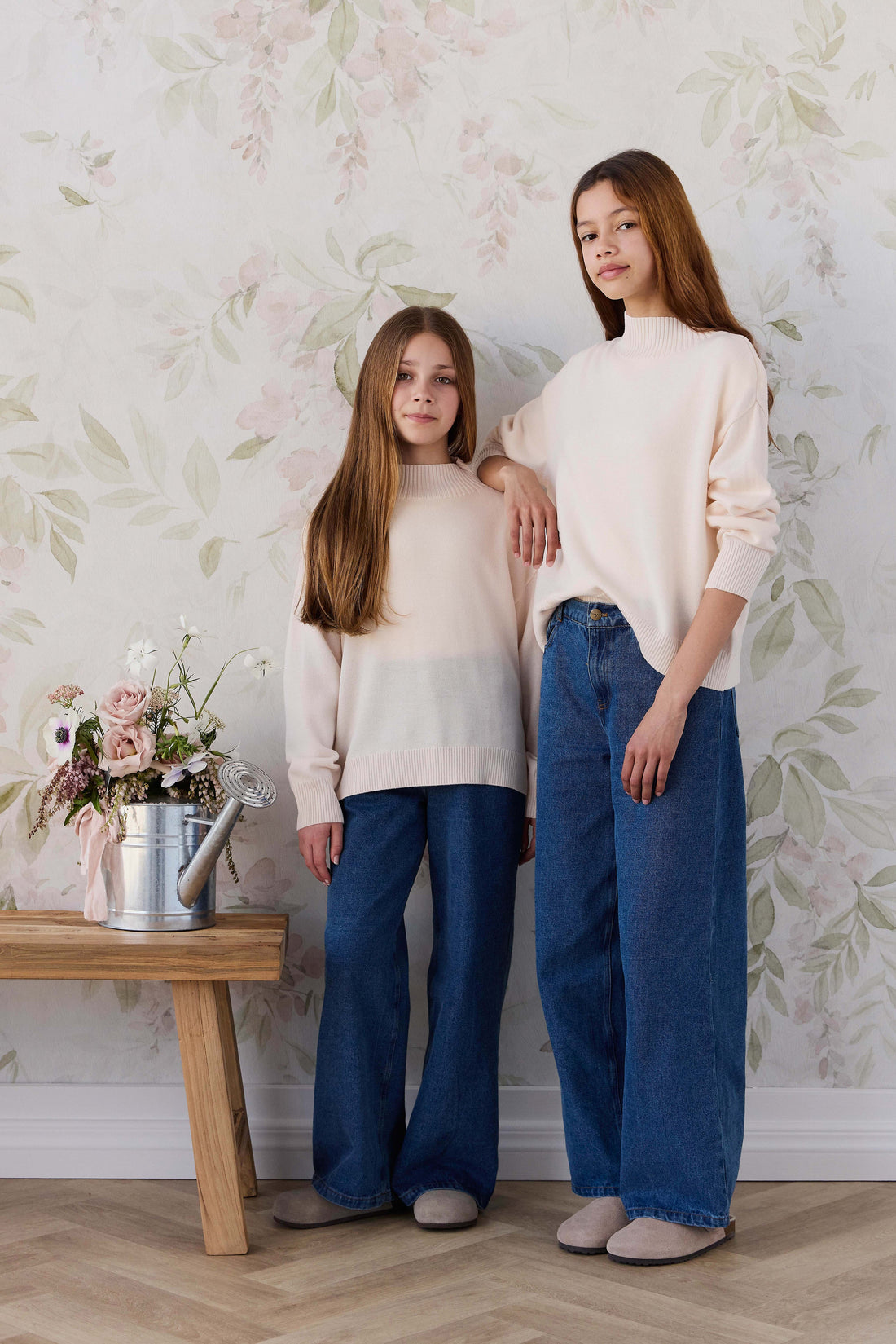 Merino Turtleneck Jumper - Ivory Childrens Jumper from Jamie Kay Australia