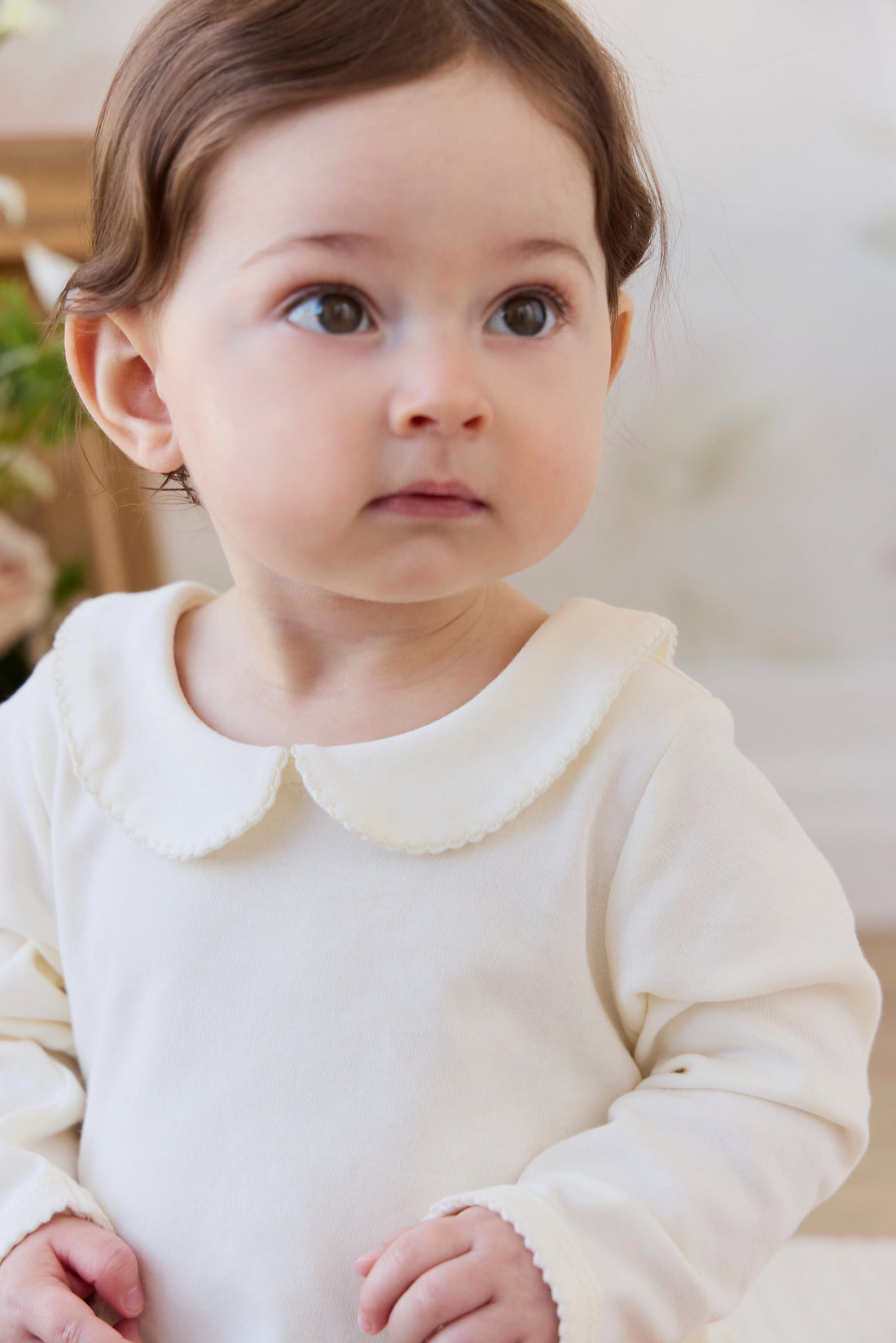 Pima Cotton Wrenley Bodysuit - Parchment Childrens Bodysuit from Jamie Kay Australia