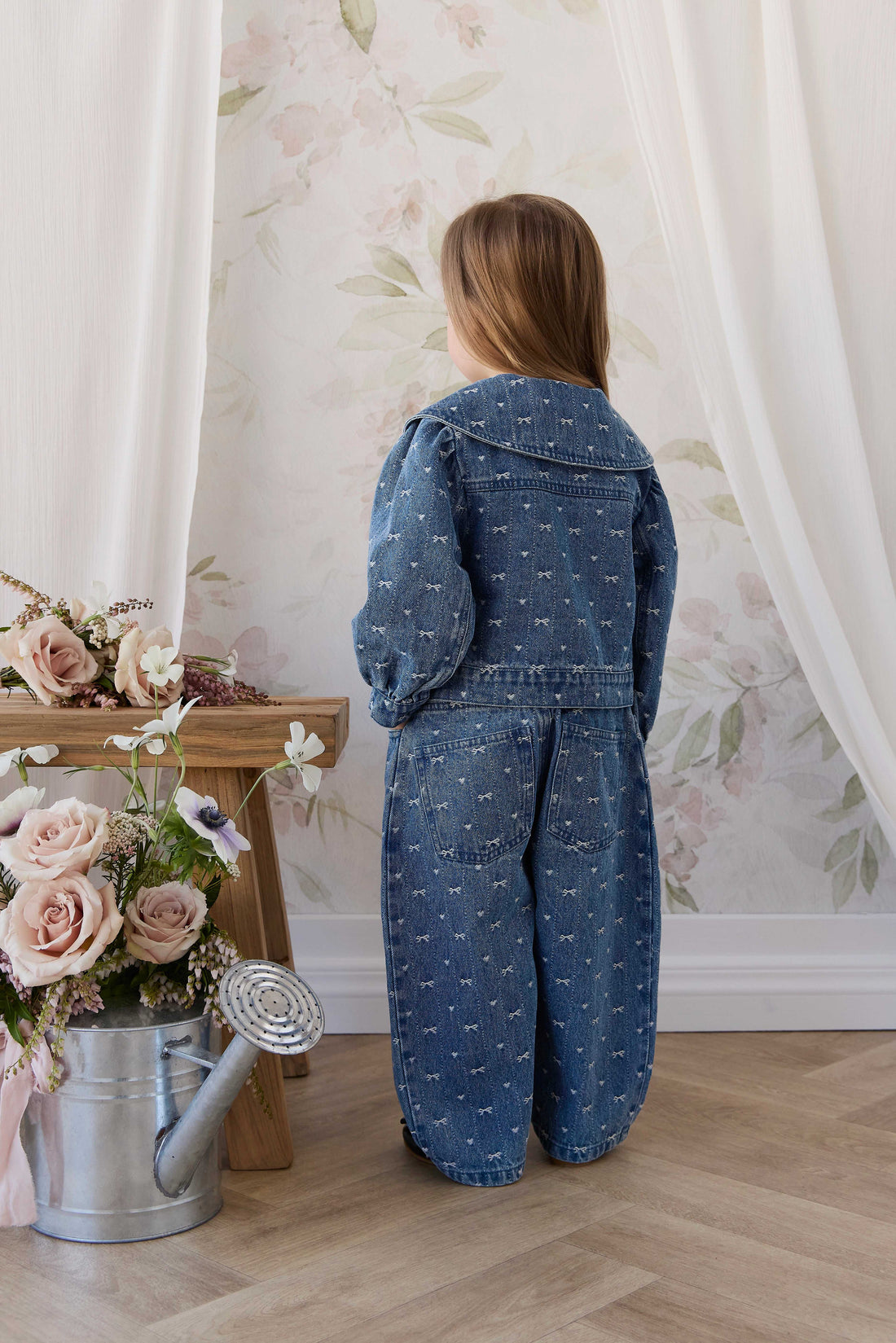 Sierra Pant - Amour Bows Denim Childrens Pants from Jamie Kay Australia